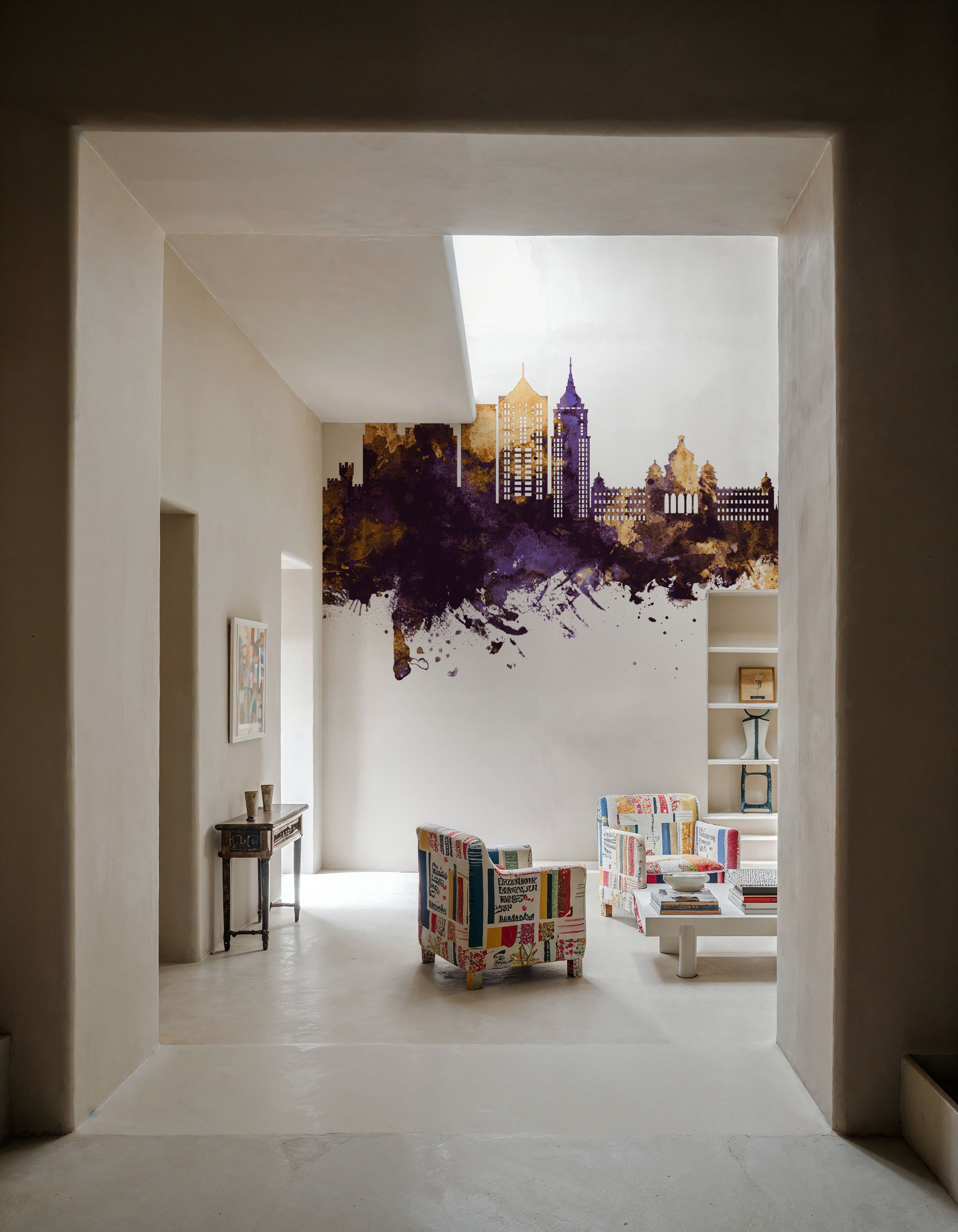 Bengaluru India Skyline Purple & Gold