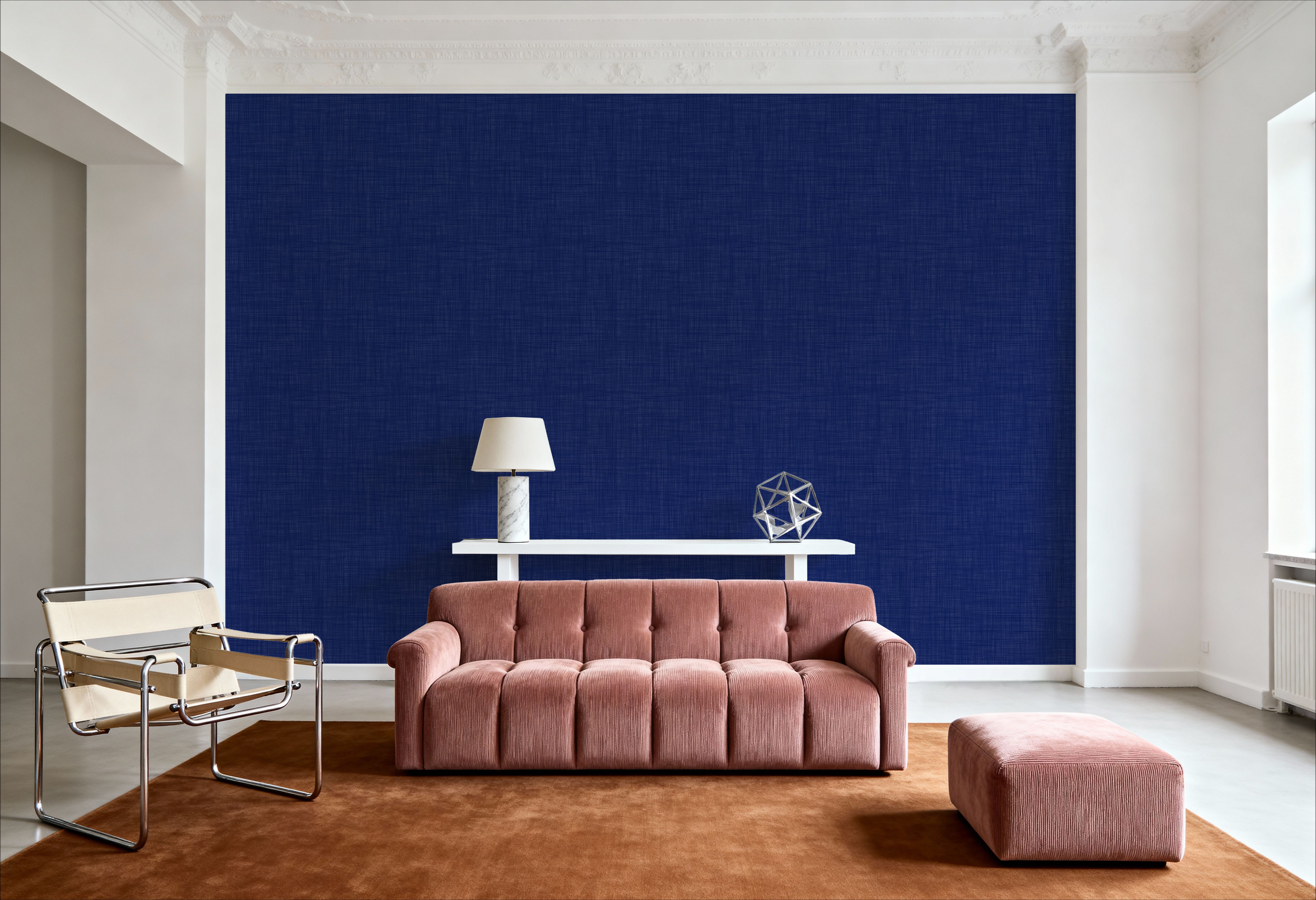 Mottled Linen Effect, Royal Blue