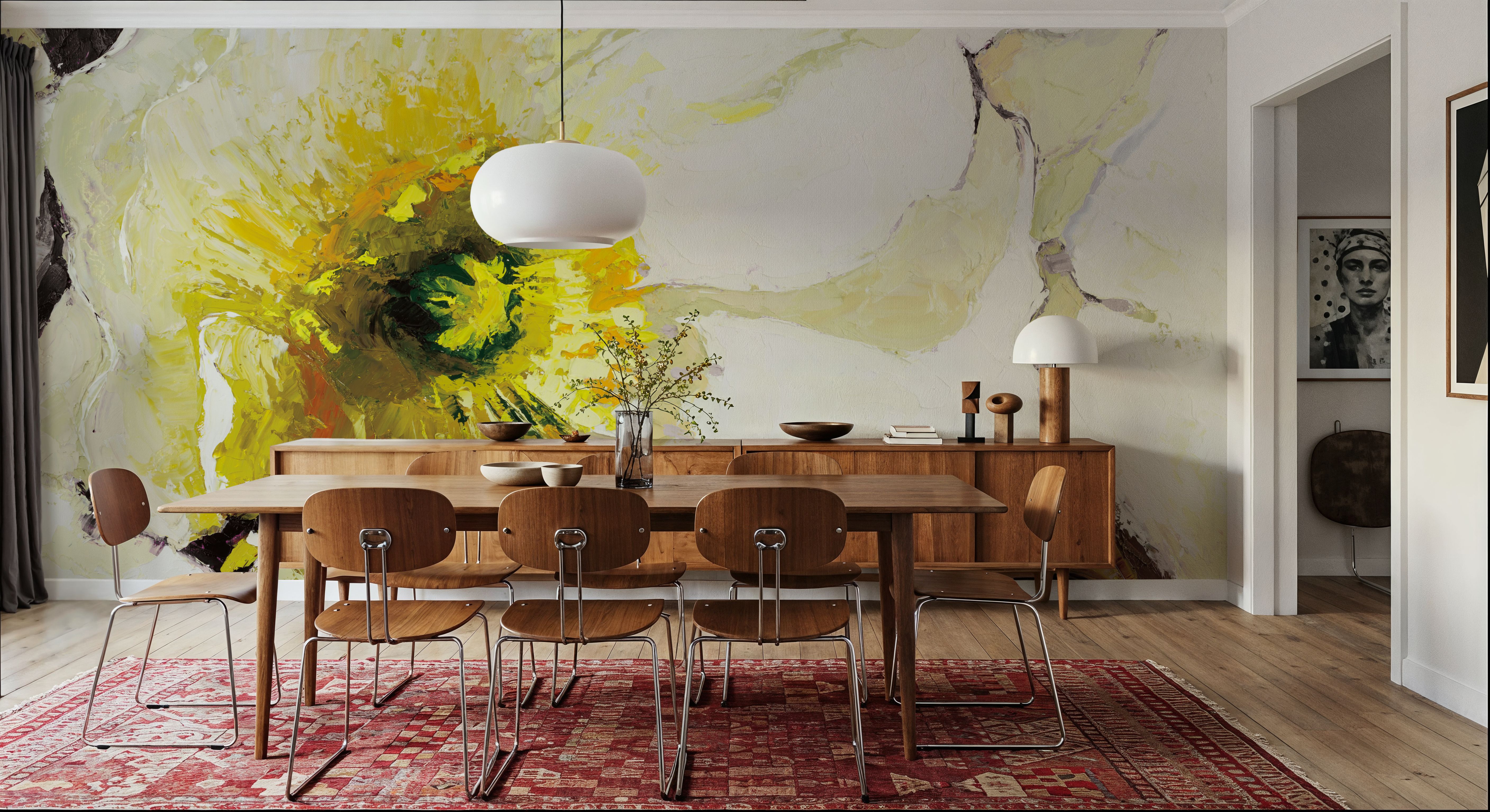 White Poppies Up Close Neutral