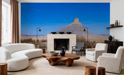 Desert Monuments Blue Gradient