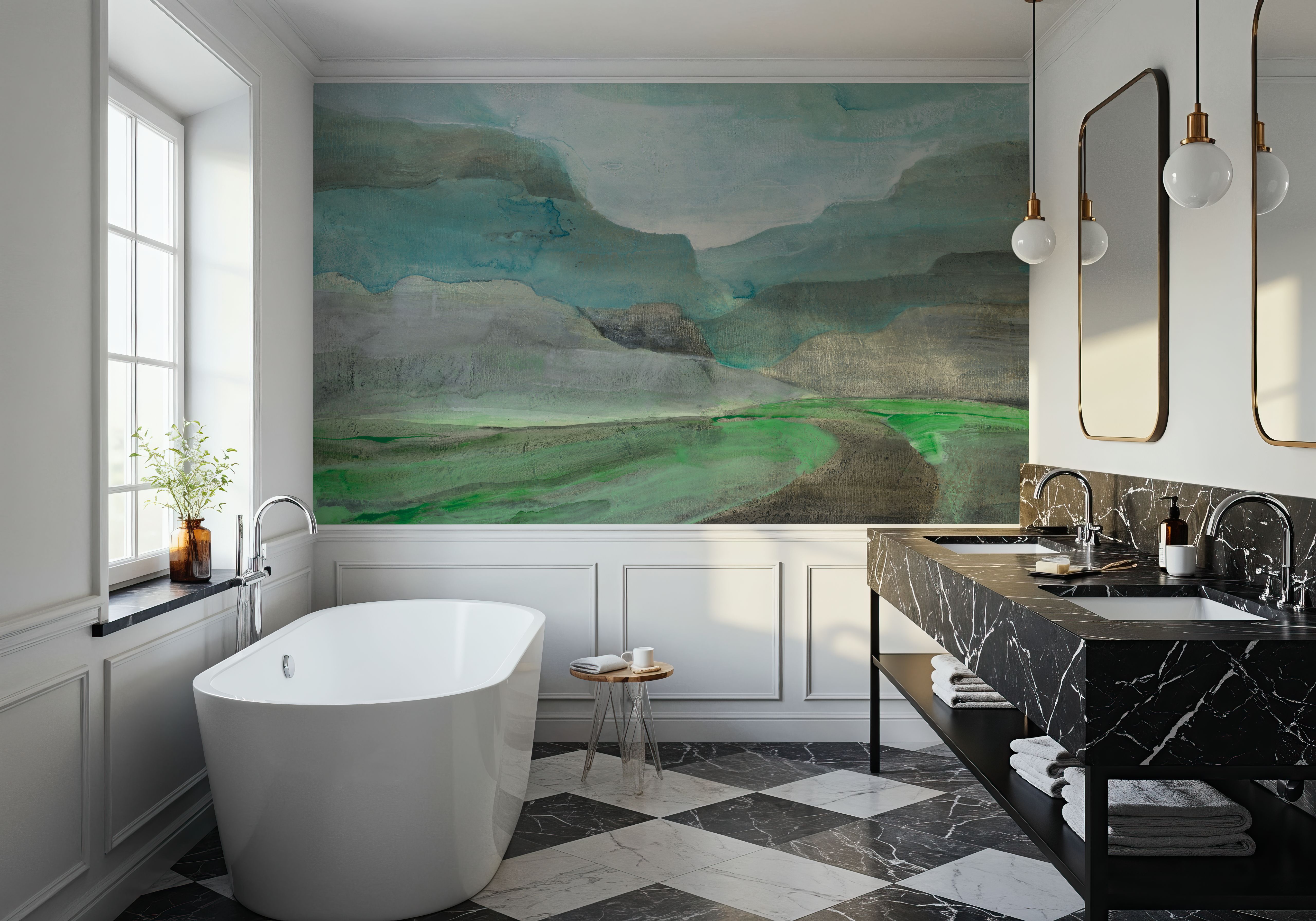 Misted Valley, Wallpaper