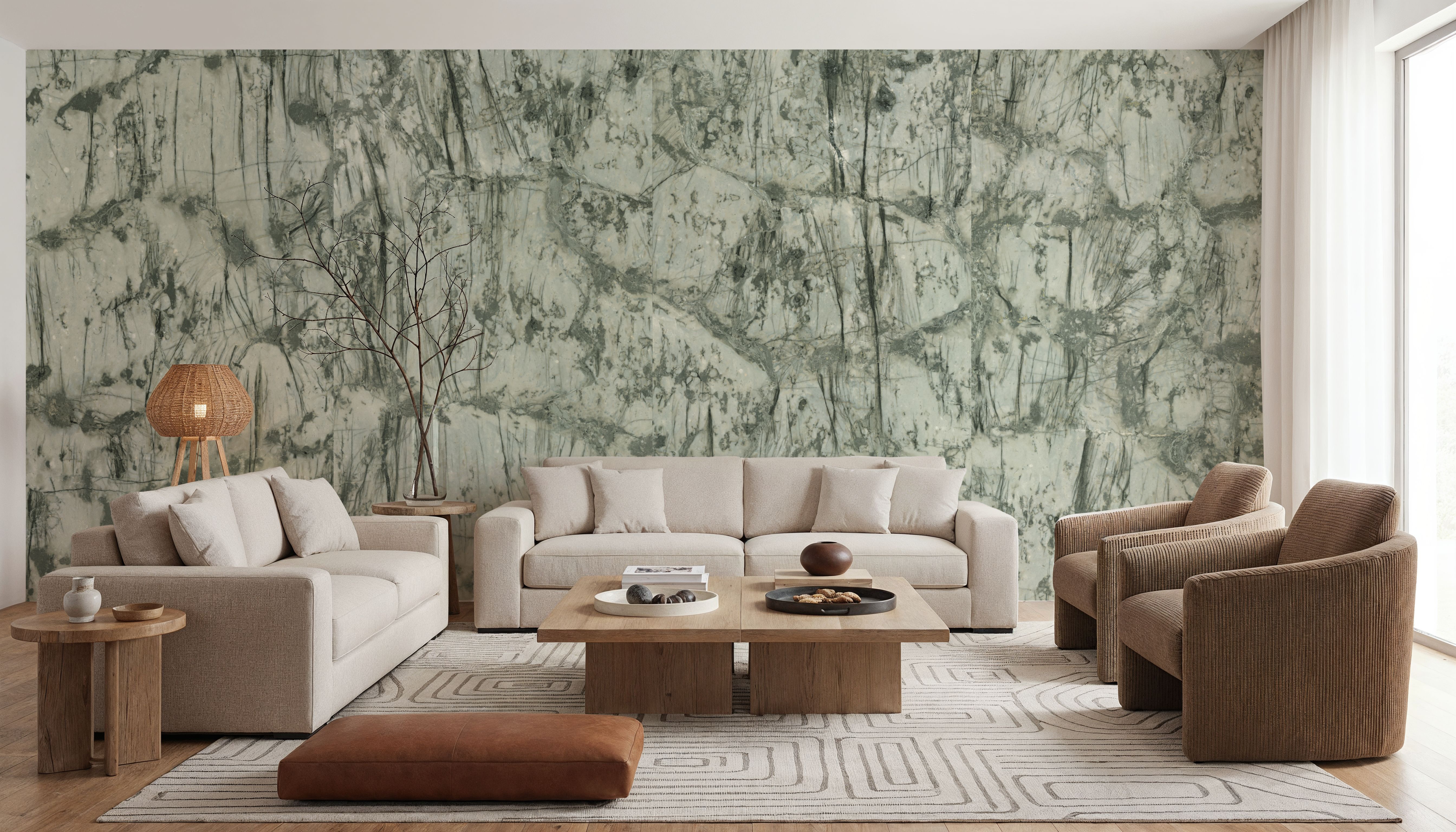 Green Strokes Marble