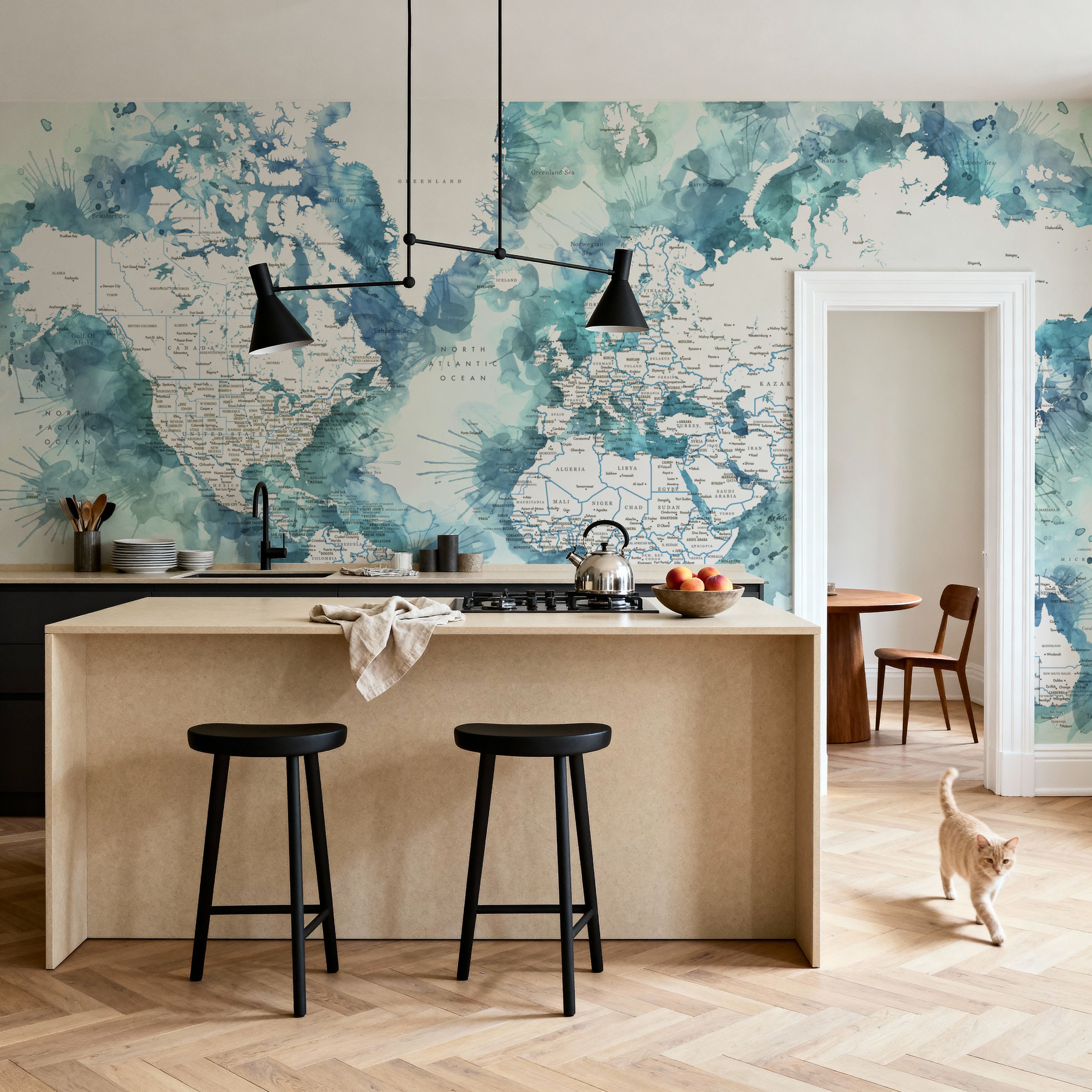 World Map Cities - Shari