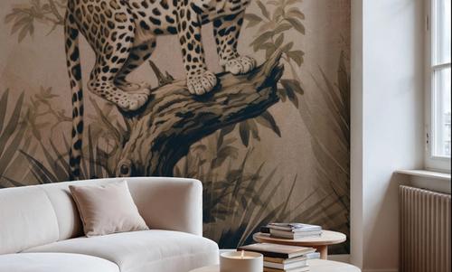 Cheetahs Exotic Jungle Monochrome