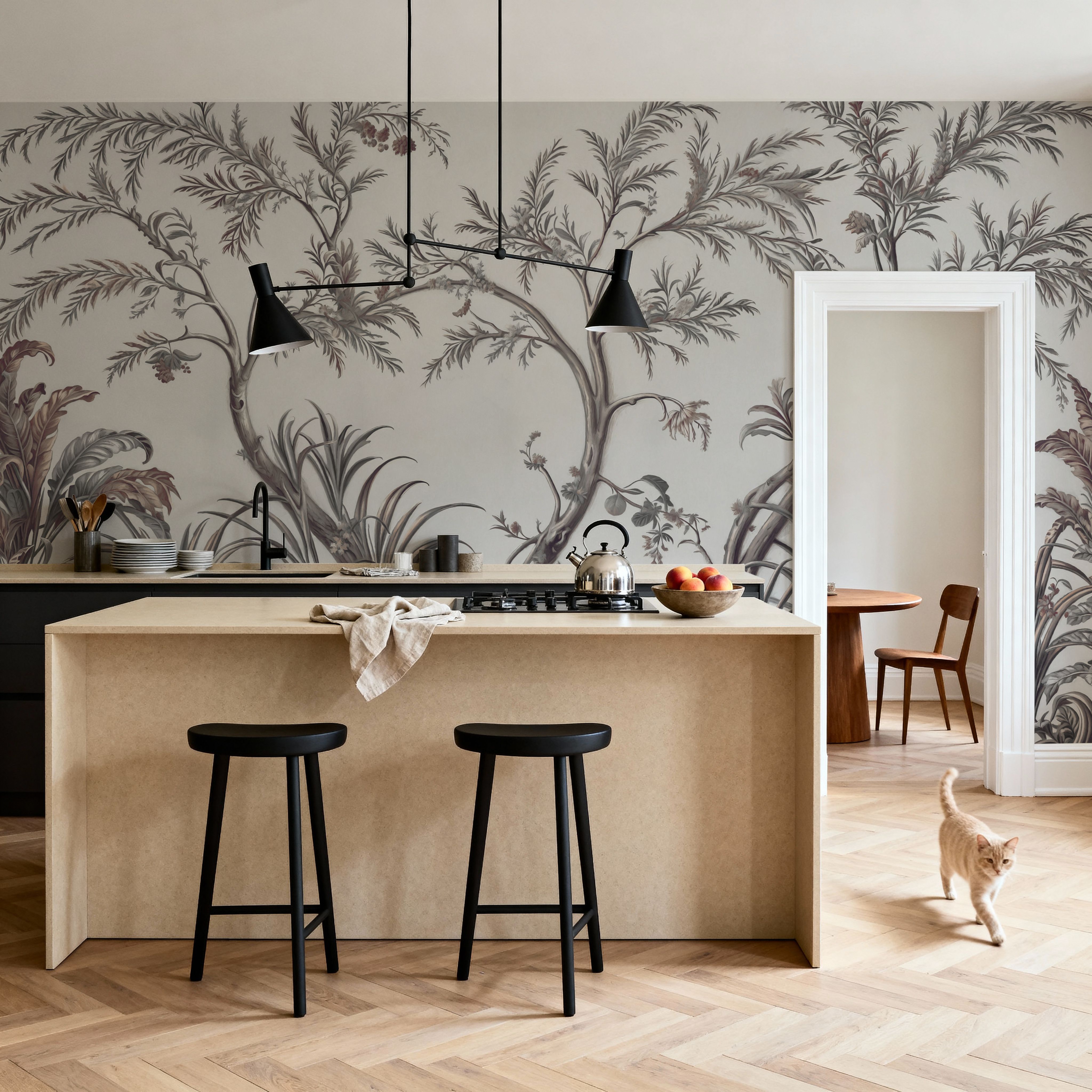 Intricate Garden, Rosy Beige