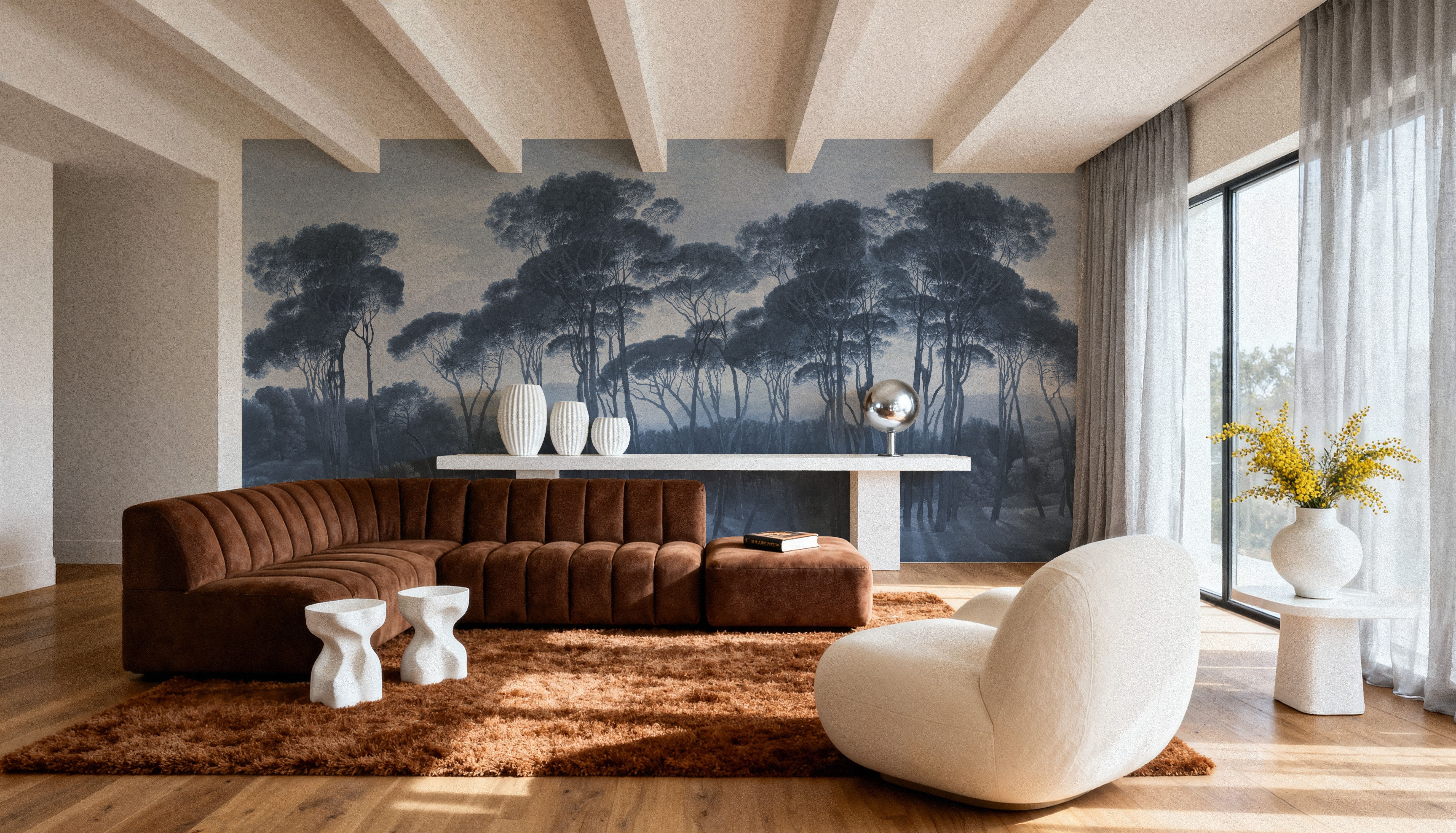 Mediterranean Pine Landscape, Blues