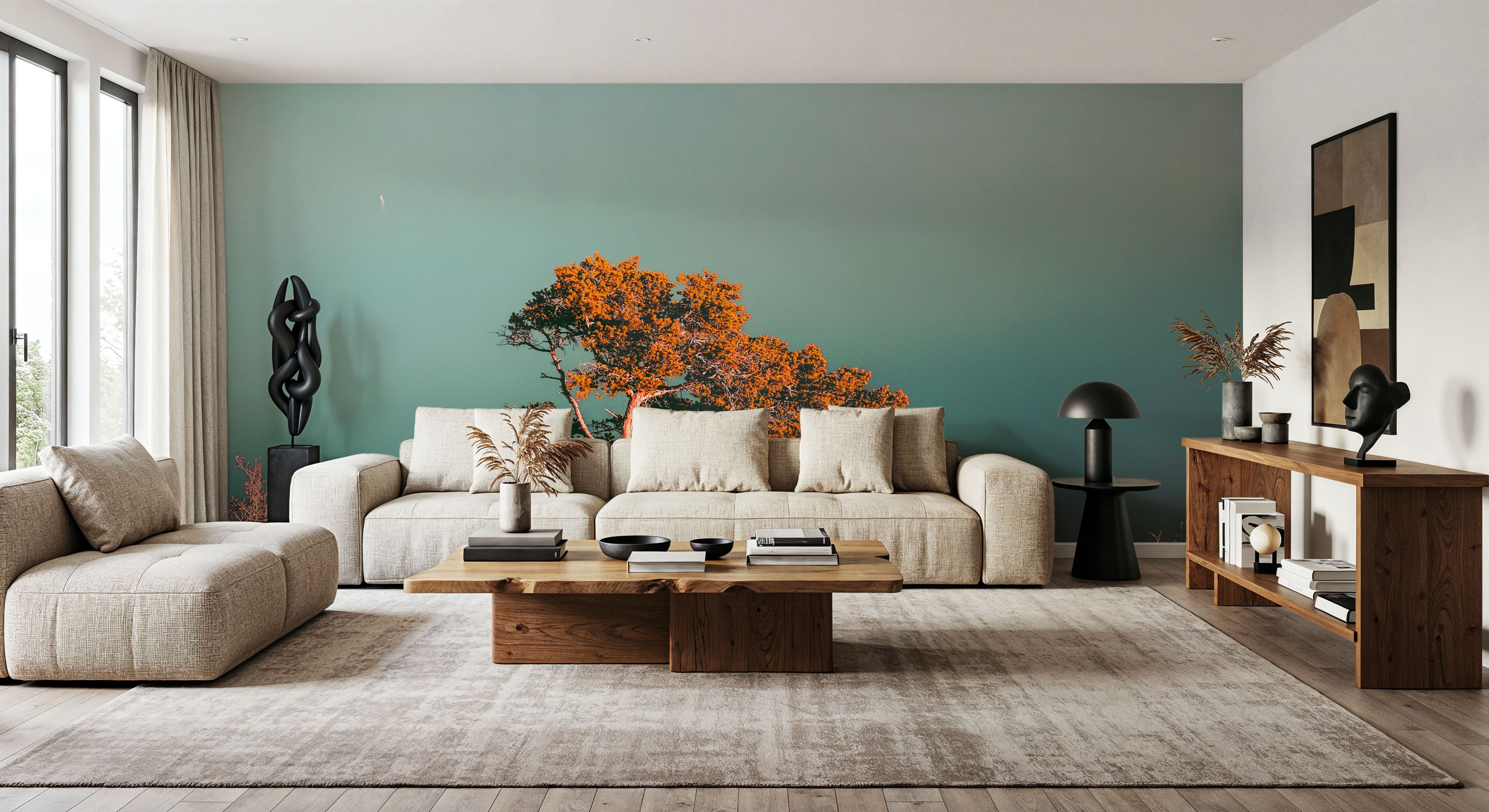 Red Pine Tree, Behang