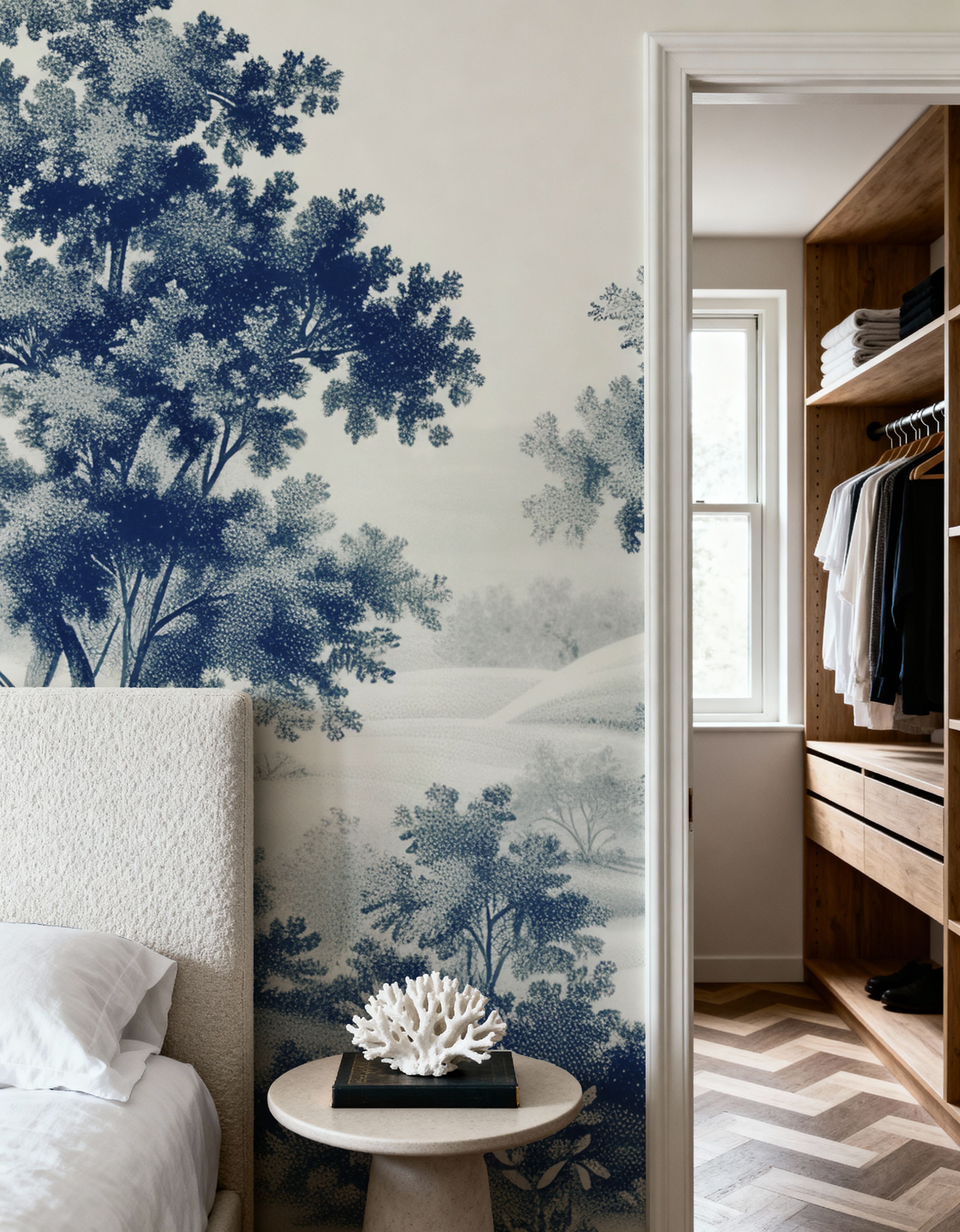 Pastoral Toile, Royal Blue