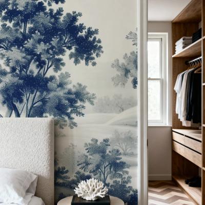 Pastoral Toile, Royal Blue