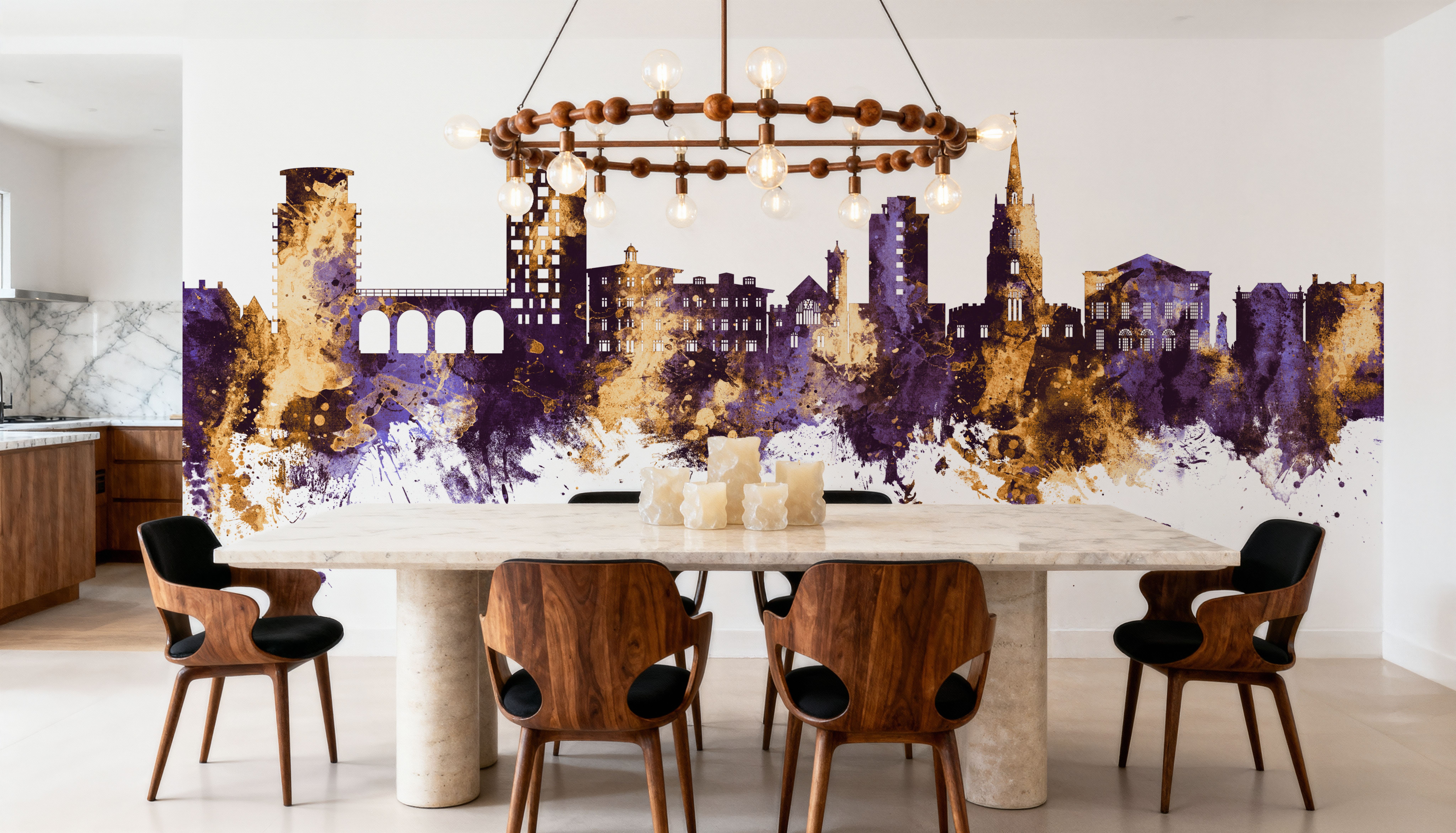 Chelmsford England Skyline Purple & Gold