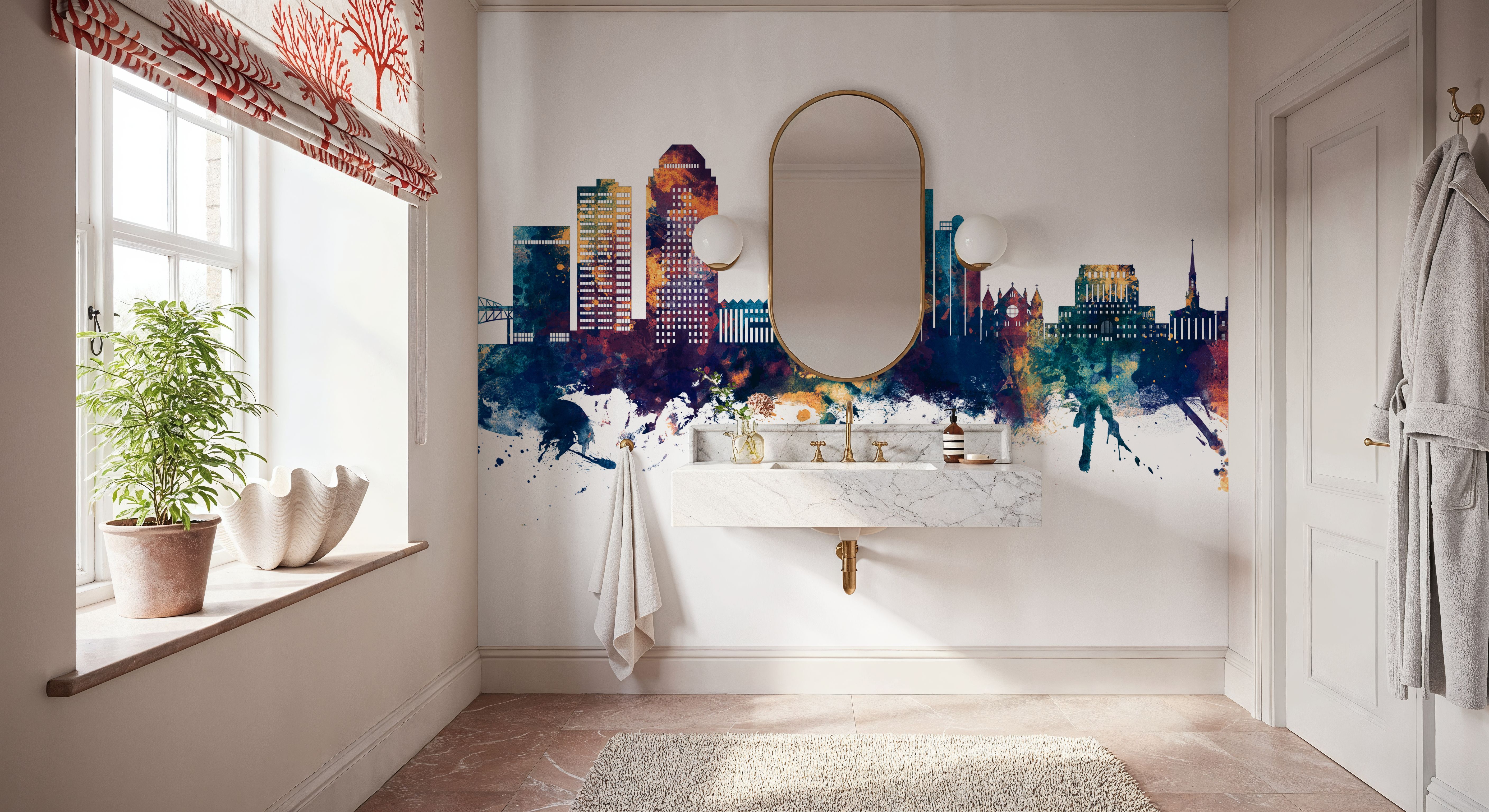 Shreveport Louisiana Skyline Blue & Bronze