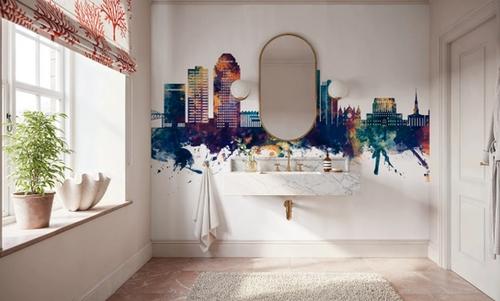 Shreveport Louisiana Skyline Blue & Bronze