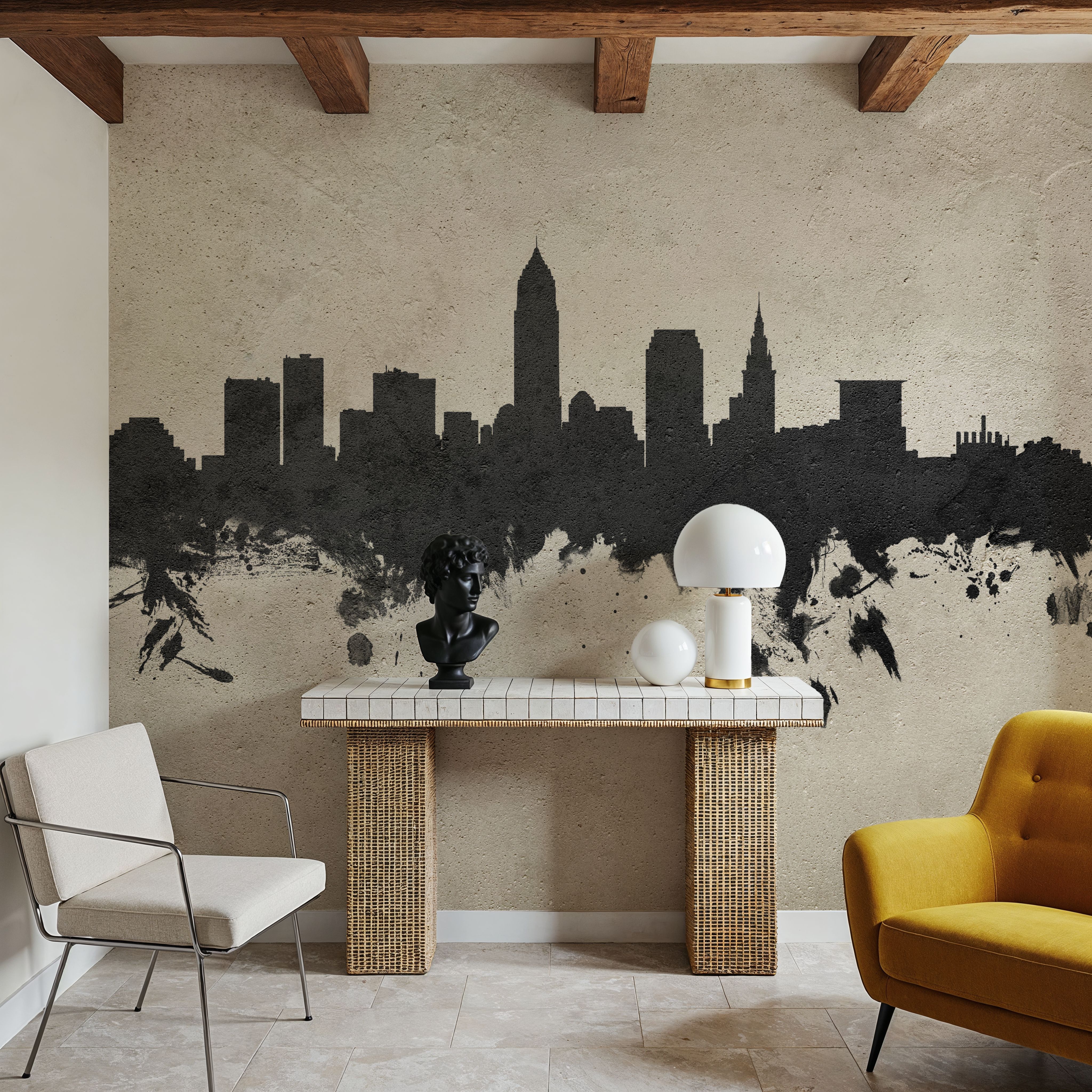 Cleveland Ohio Skyline Concrete