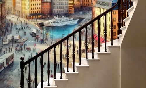 Watercolor Stockholm Sweden