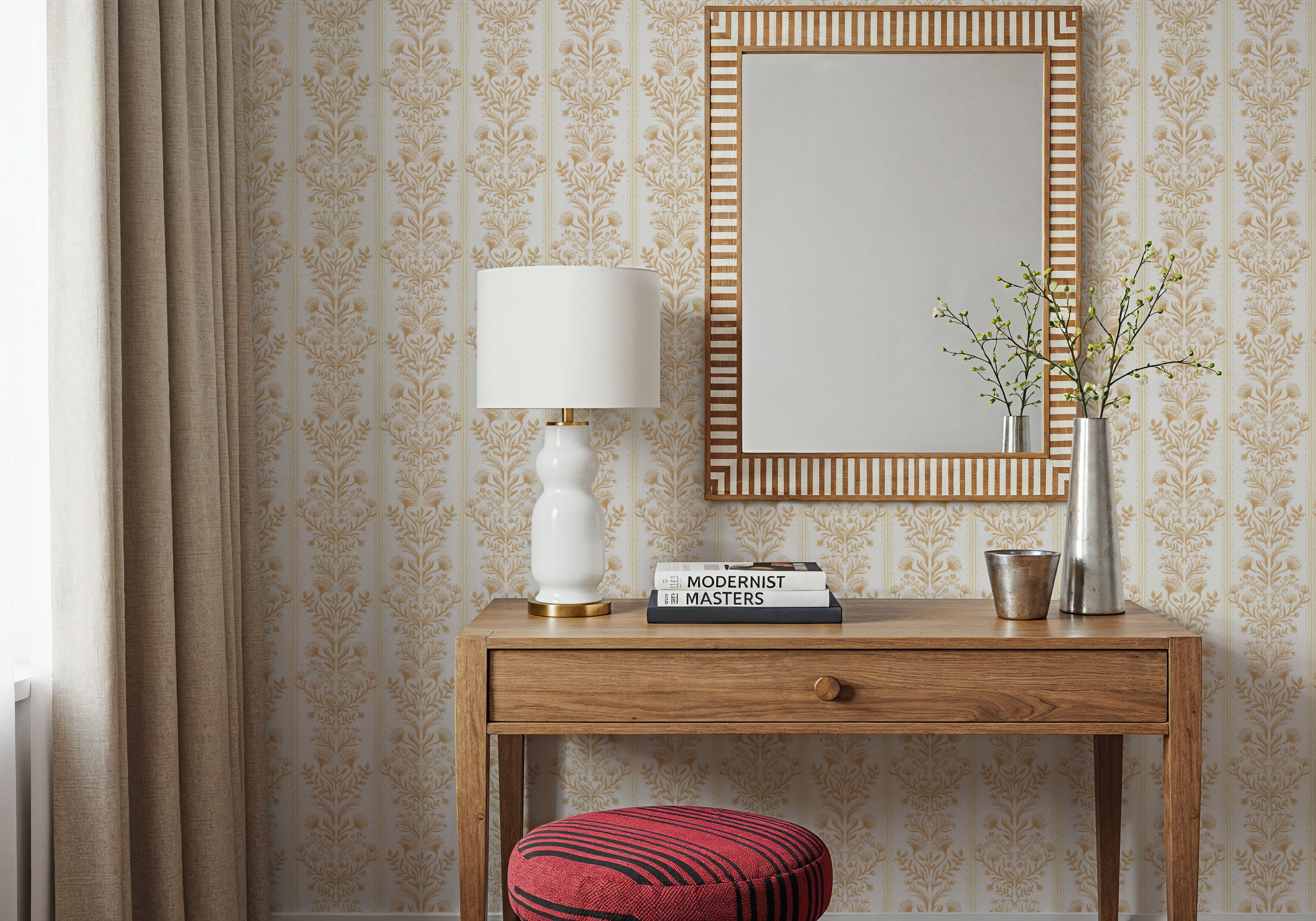 Fall Botanical Stripes, Apricot