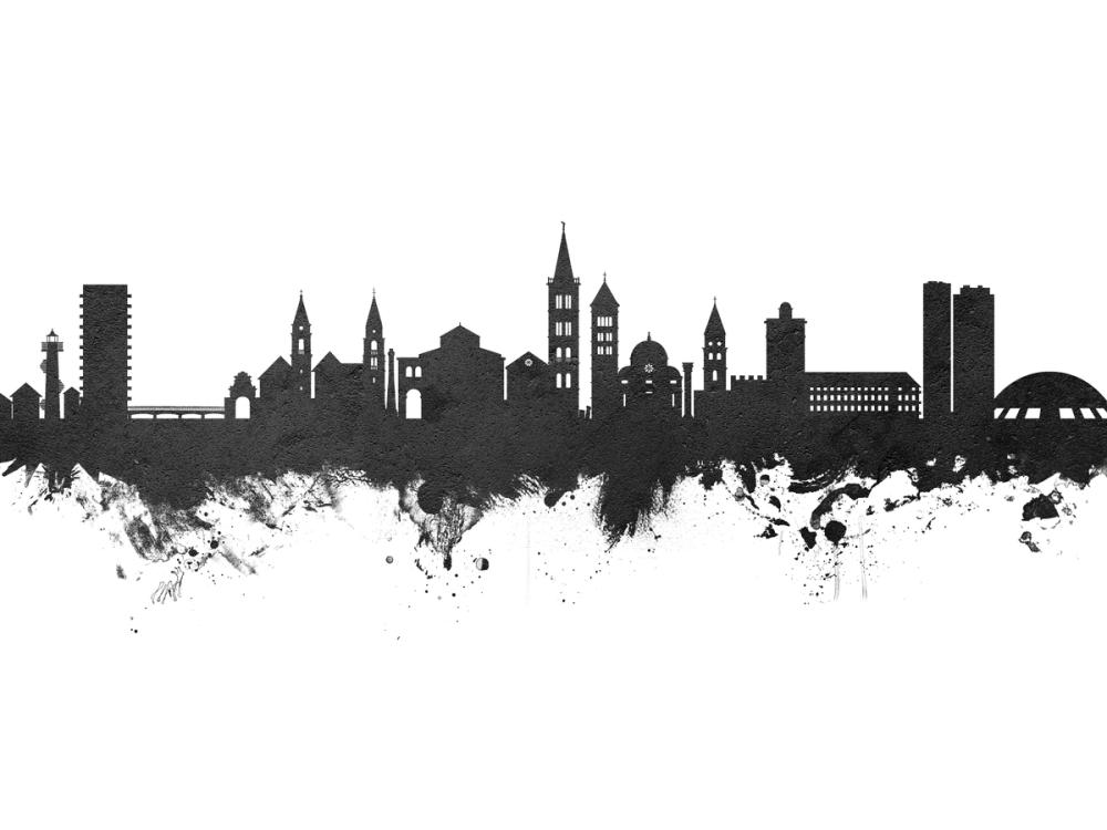 Zadar Croatia Skyline Black & White