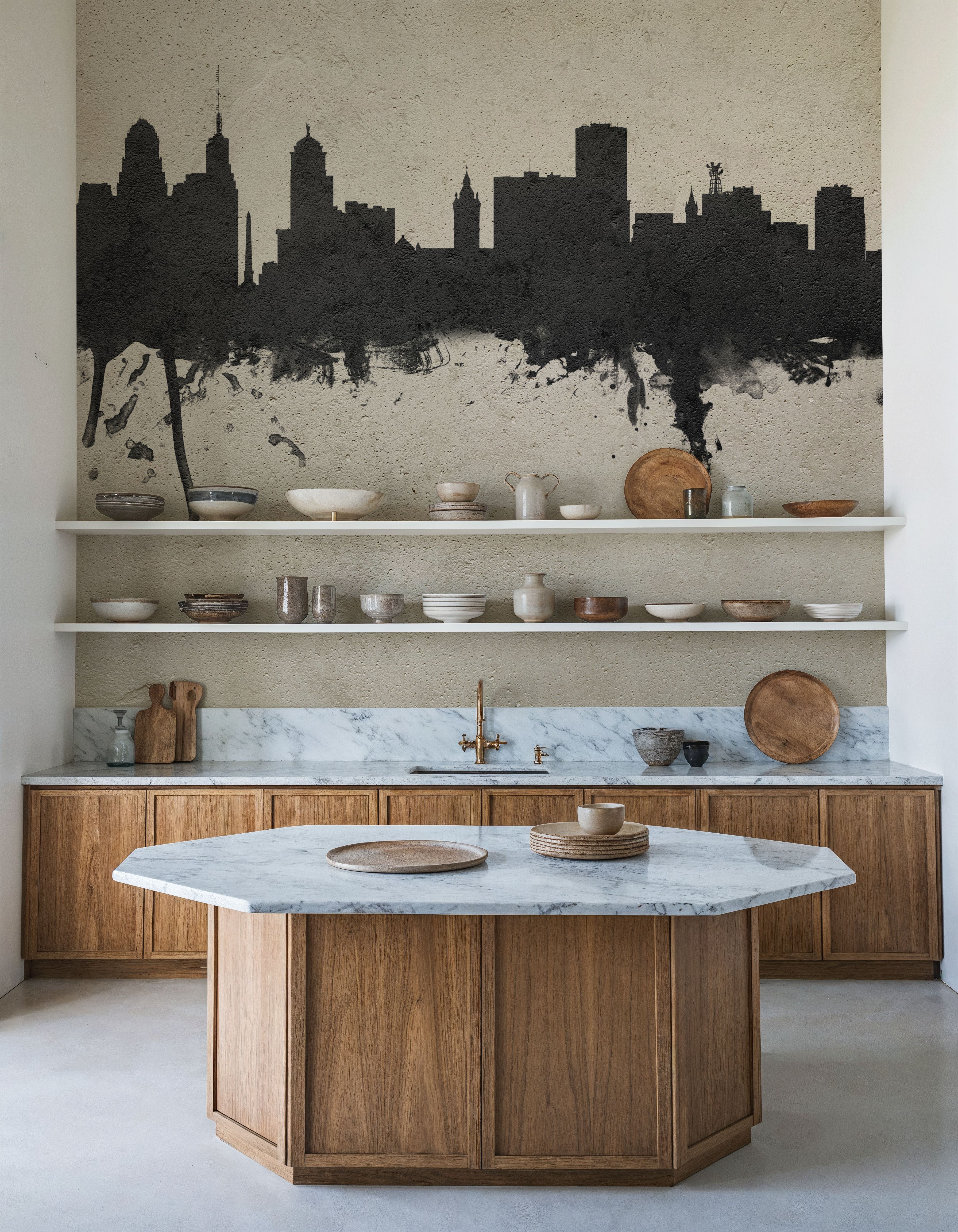 Buffalo New York Skyline Concrete