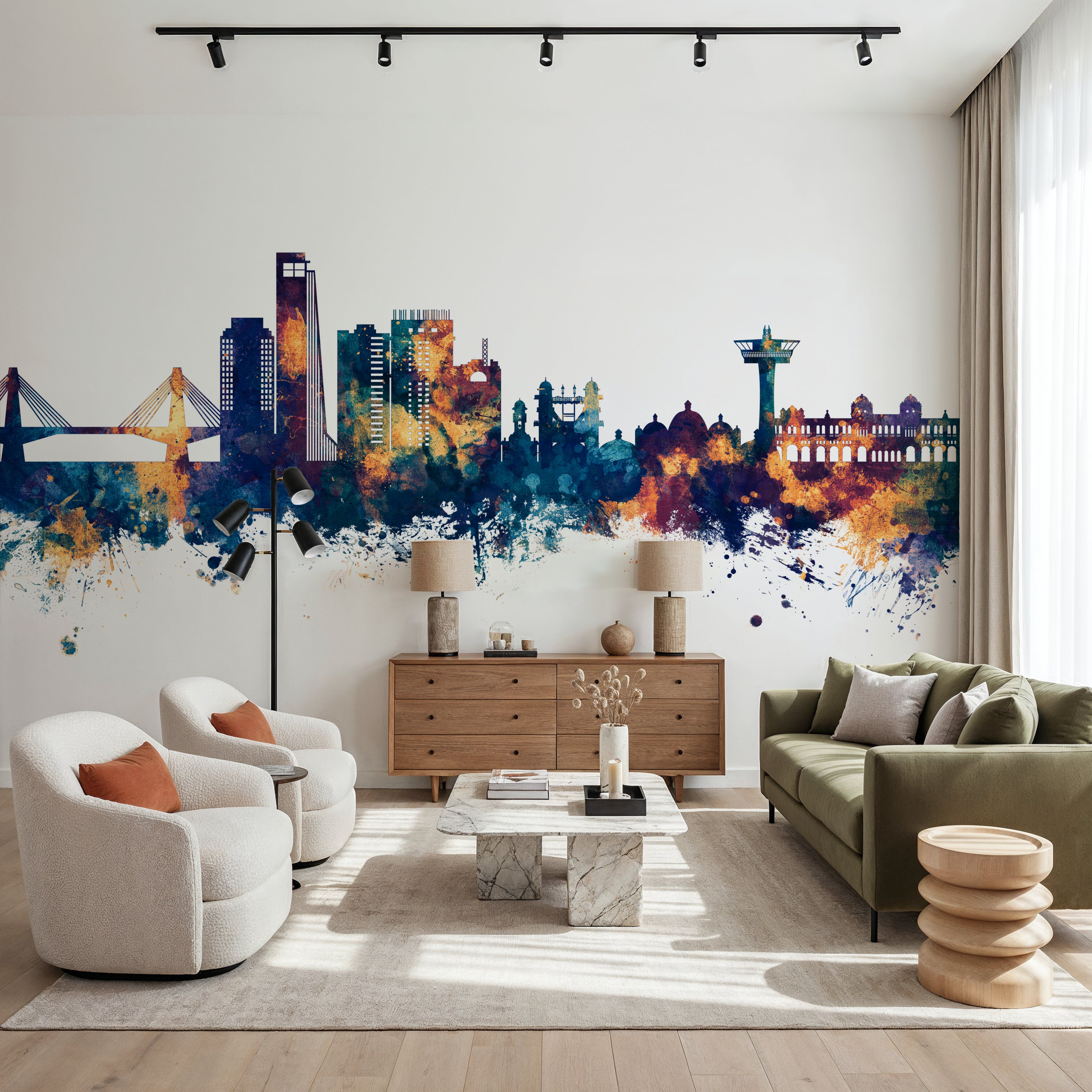 Chattogram Bangladesh Skyline Blue & Bronze