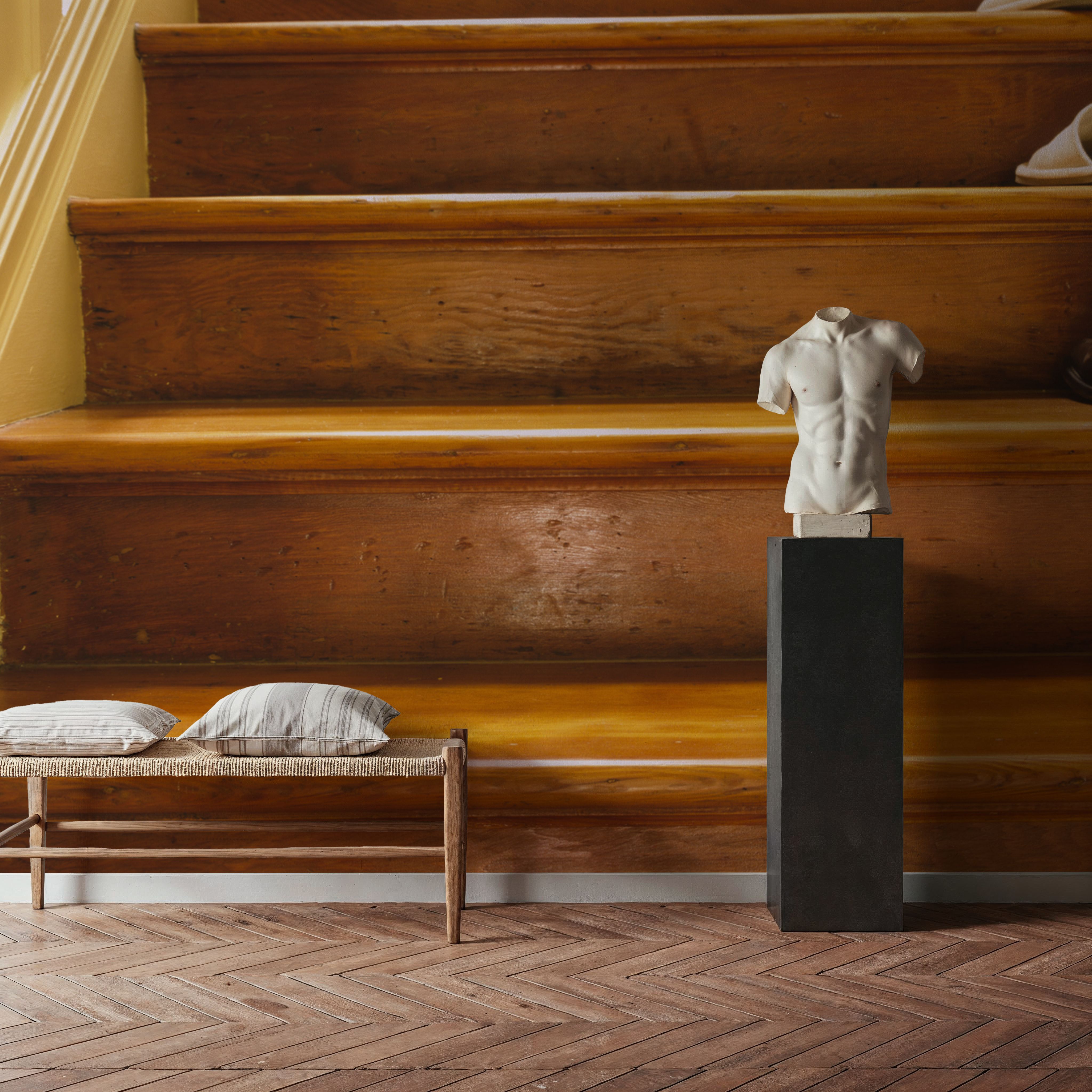 Wall Mural - Homecoming Stairway - Brown - Living room - Wallism UK - Premium, Textured or Peel & Stick