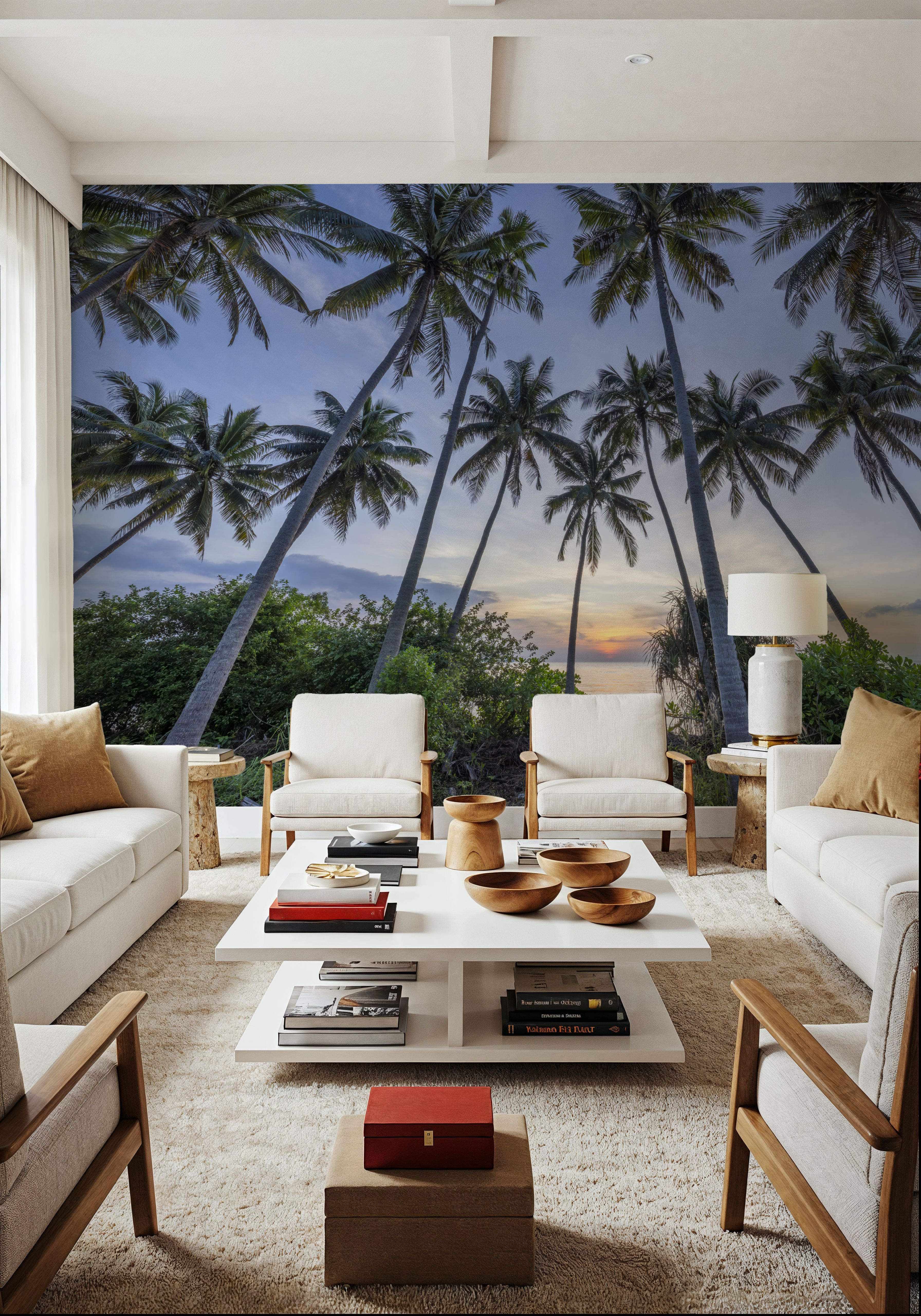 Tropical Sunset Palm