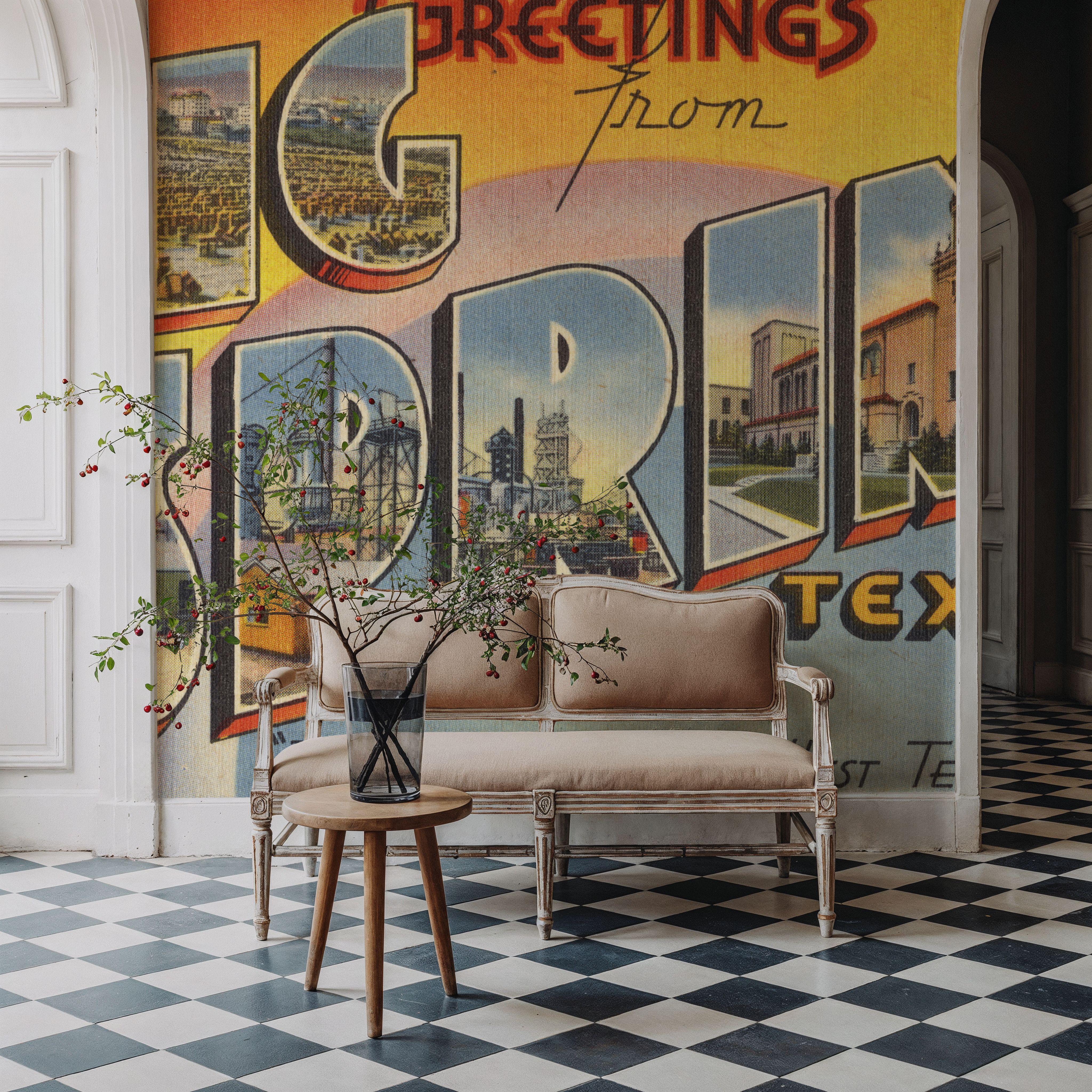 Greetings from Big Spring - Screenprint Postcard
