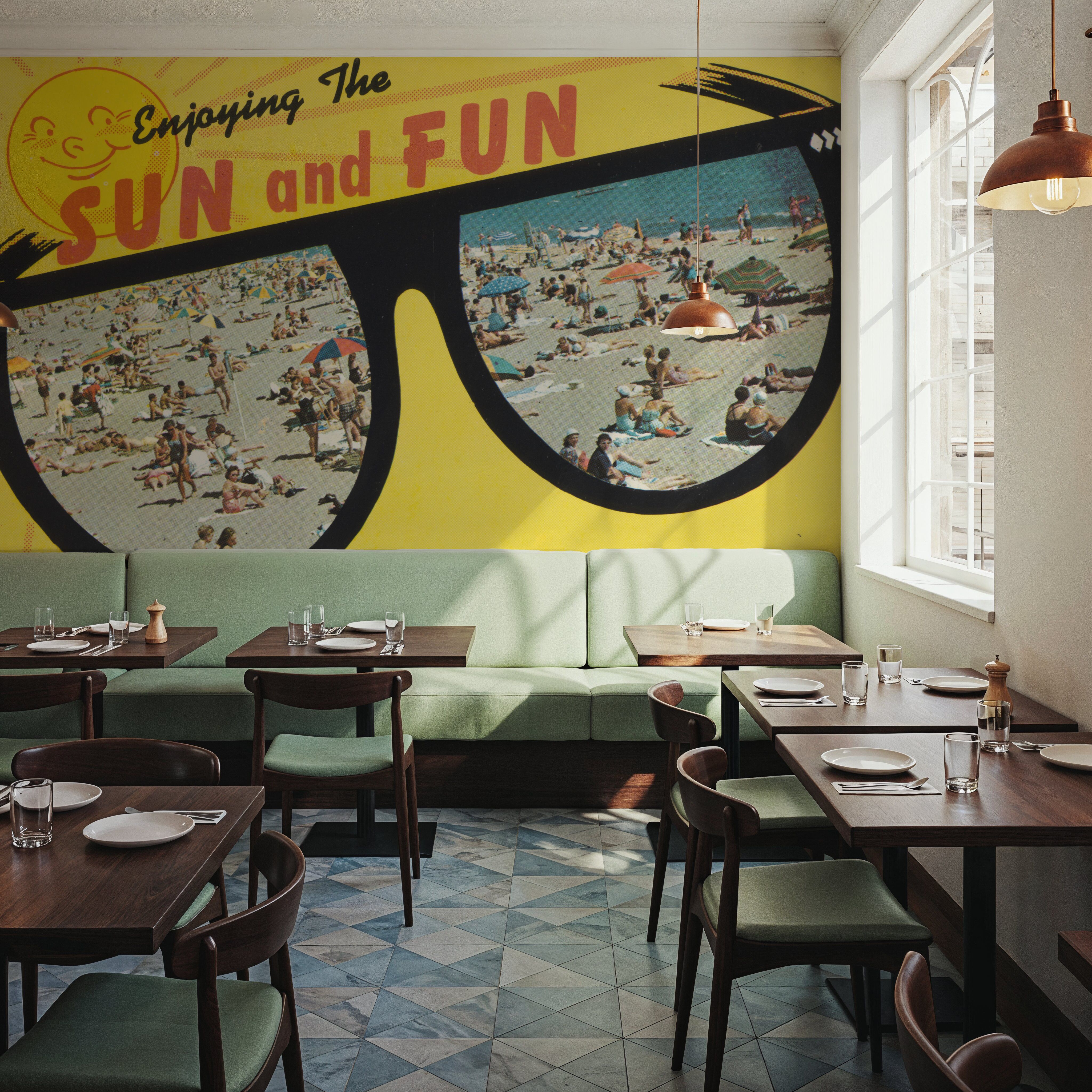 Greetings from the Sun and the Fun - Screenprint Postcard