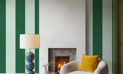 Circus Stripes, Green on Green