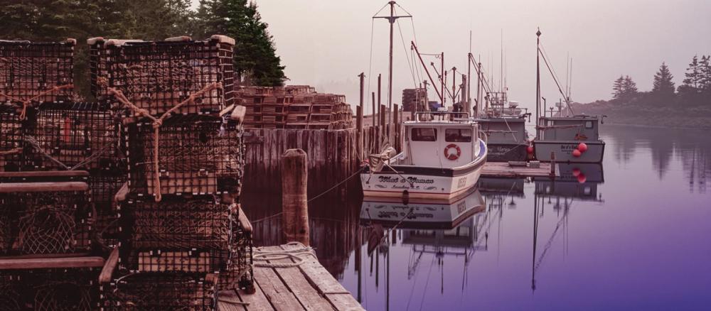 Lobster Traps and Fishing Boats