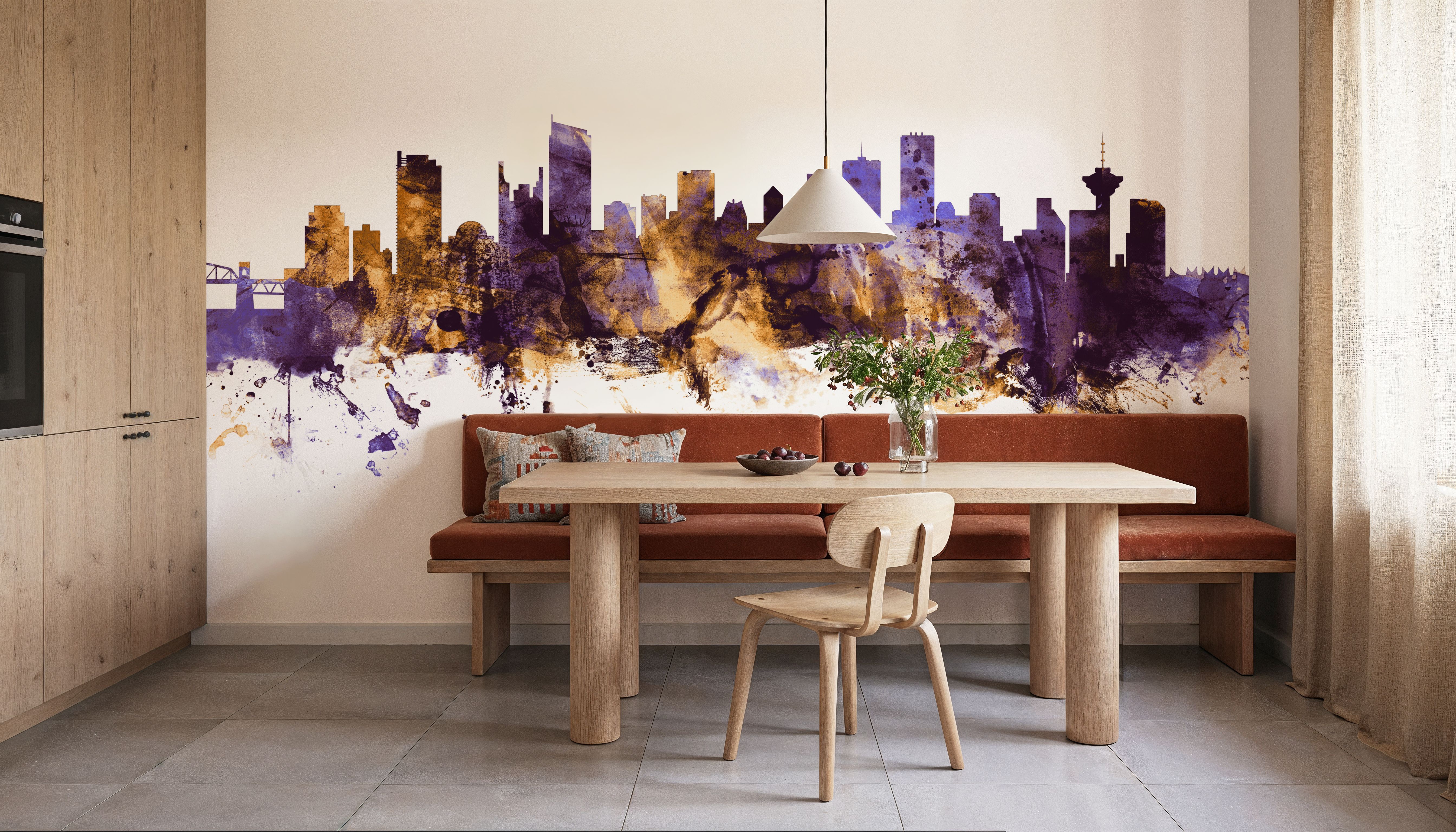 Vancouver Canada Skyline Purple & Gold