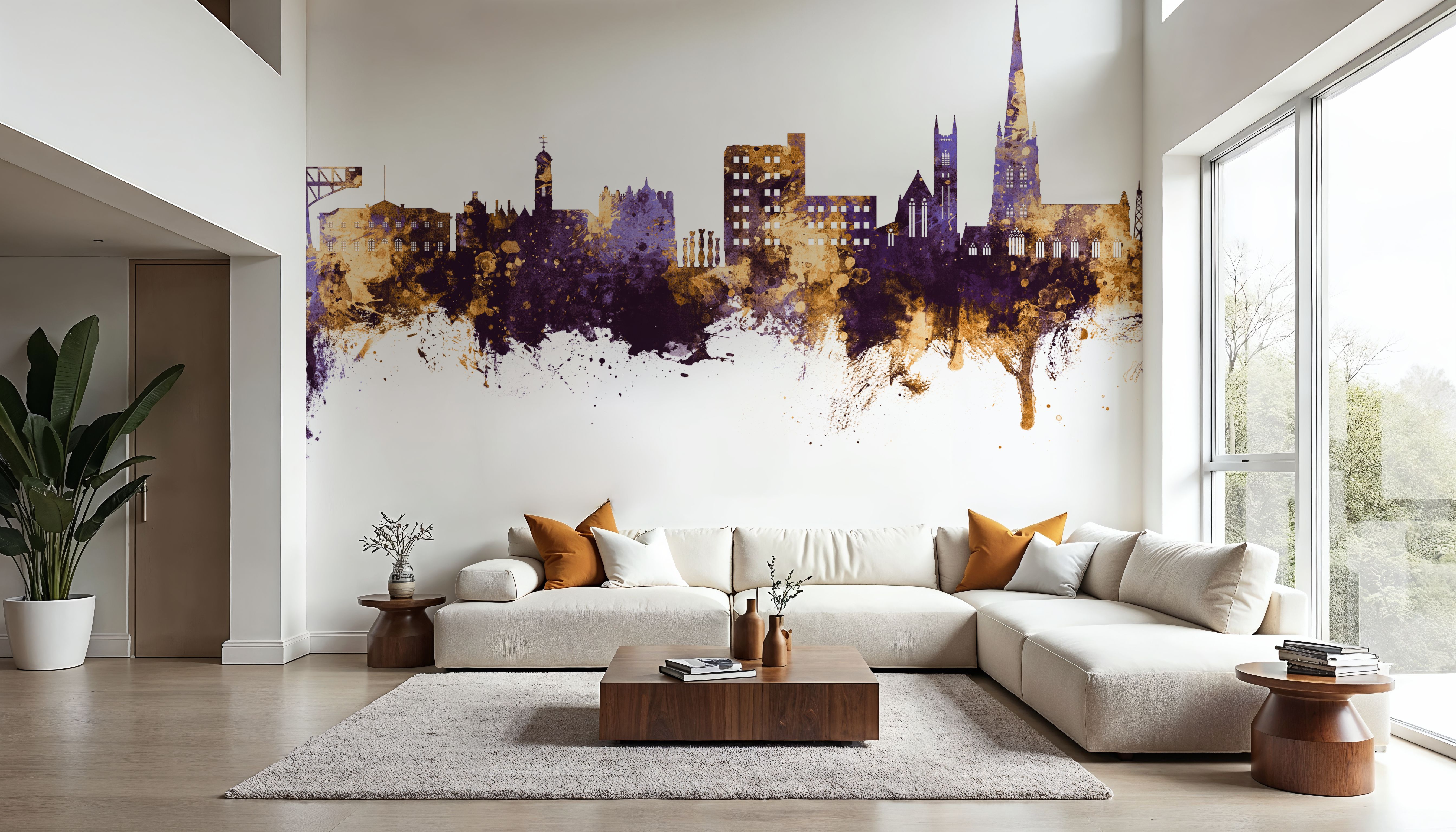 Warrington England Skyline Purple & Gold