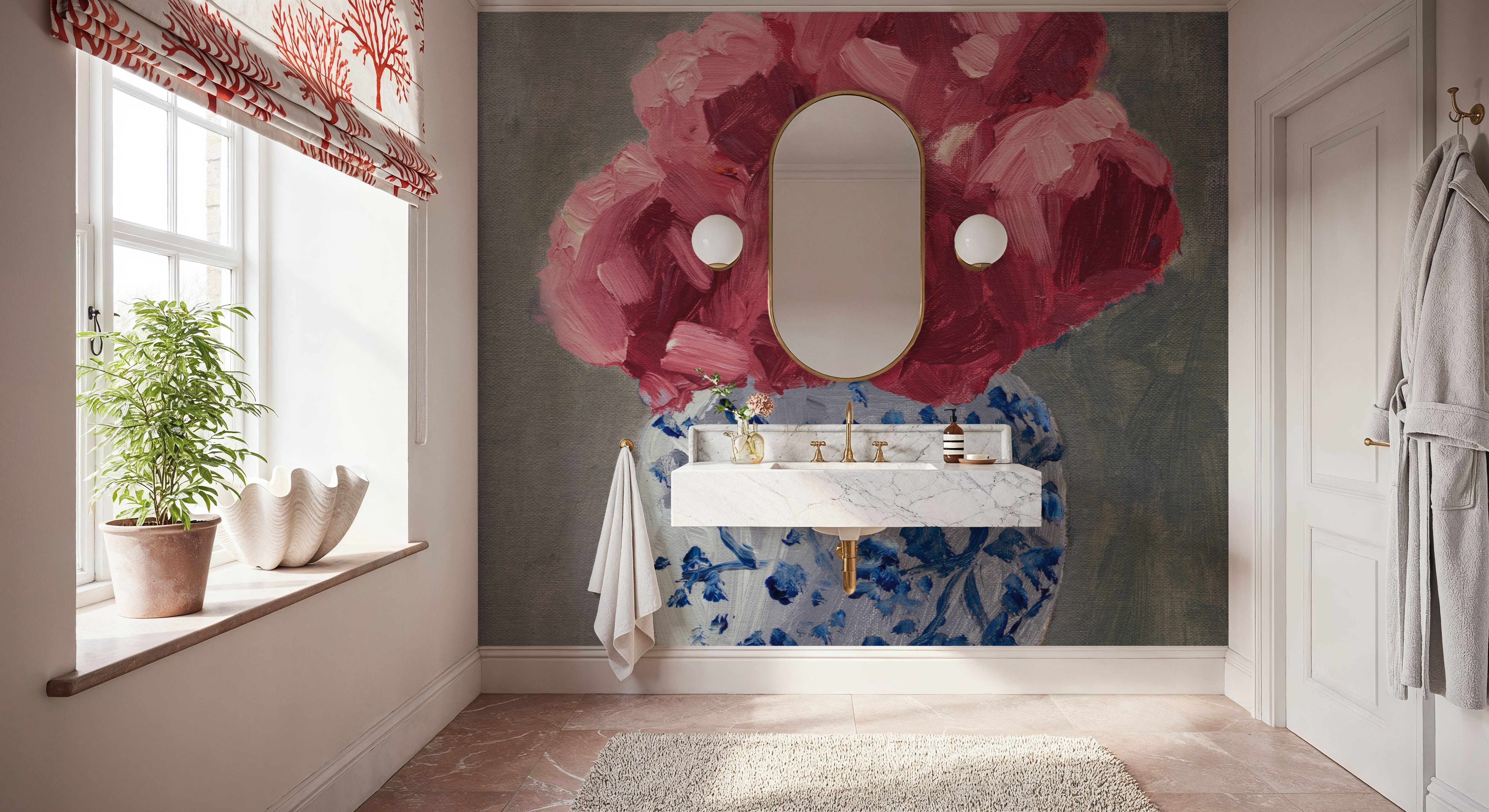 Peonies in Chinoiserie Vase Country Traditions