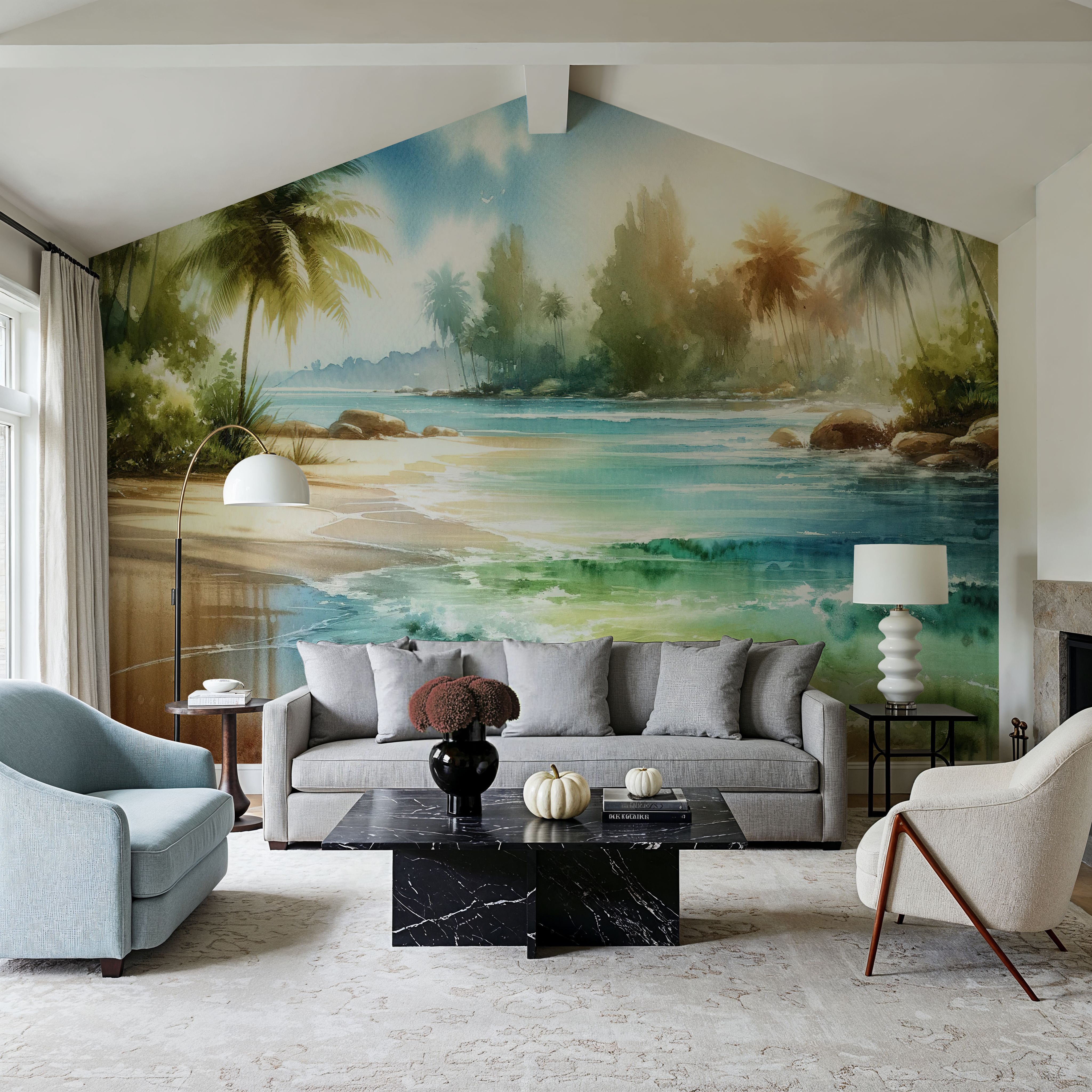 Sunlit Tropical Beach