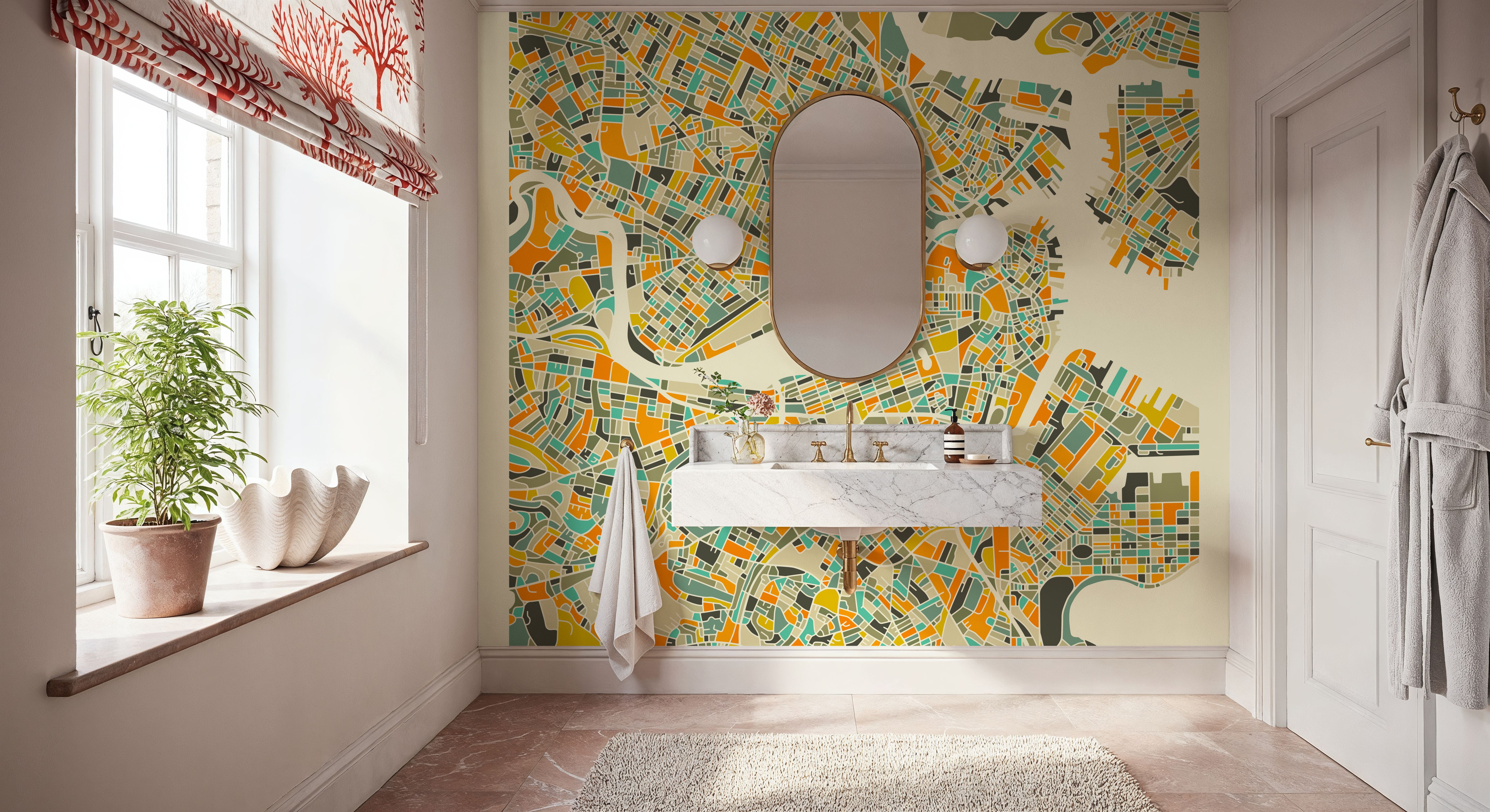 Modern Boston, Papier peint