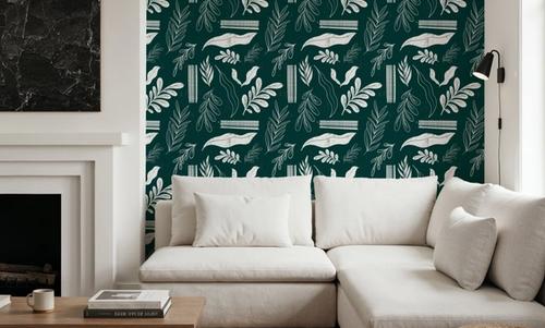 Autumn Leaves Dark Green