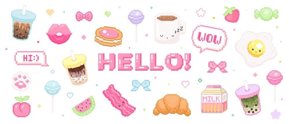 Cute Pixel Hello Light