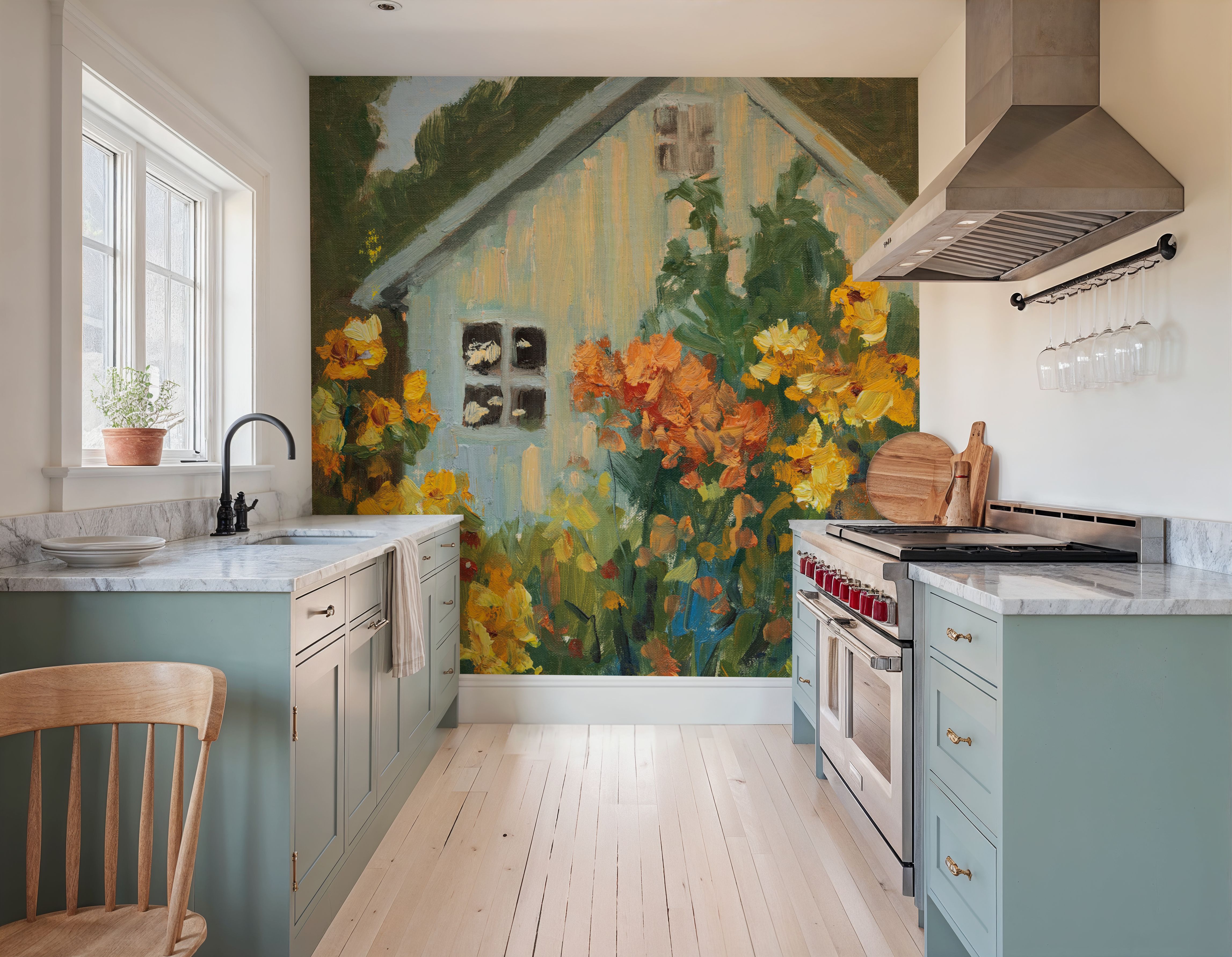 Painterly Garden View