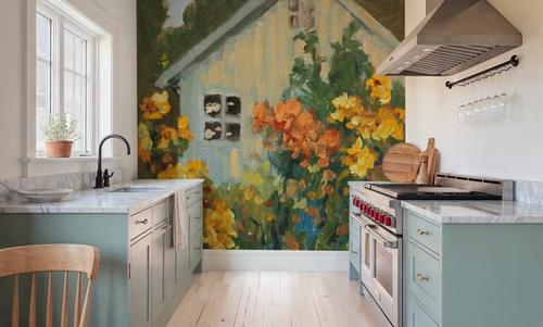 Painterly Garden View