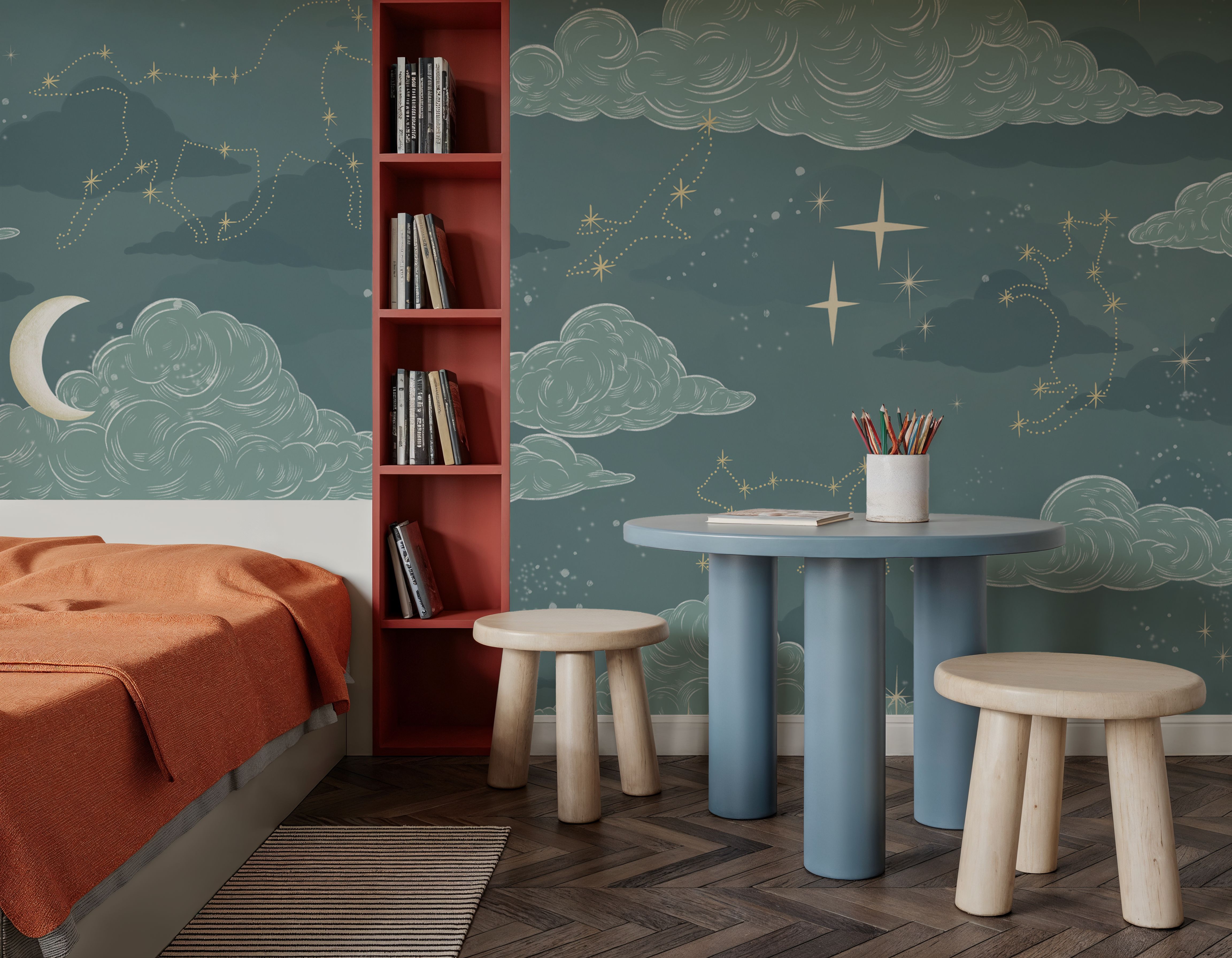 Moonlit Constellations, Steel Teal