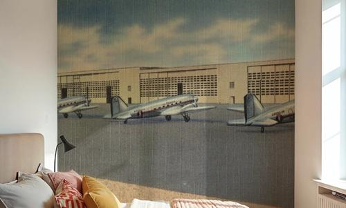 Greetings from American Airport - Screenprint Postcard