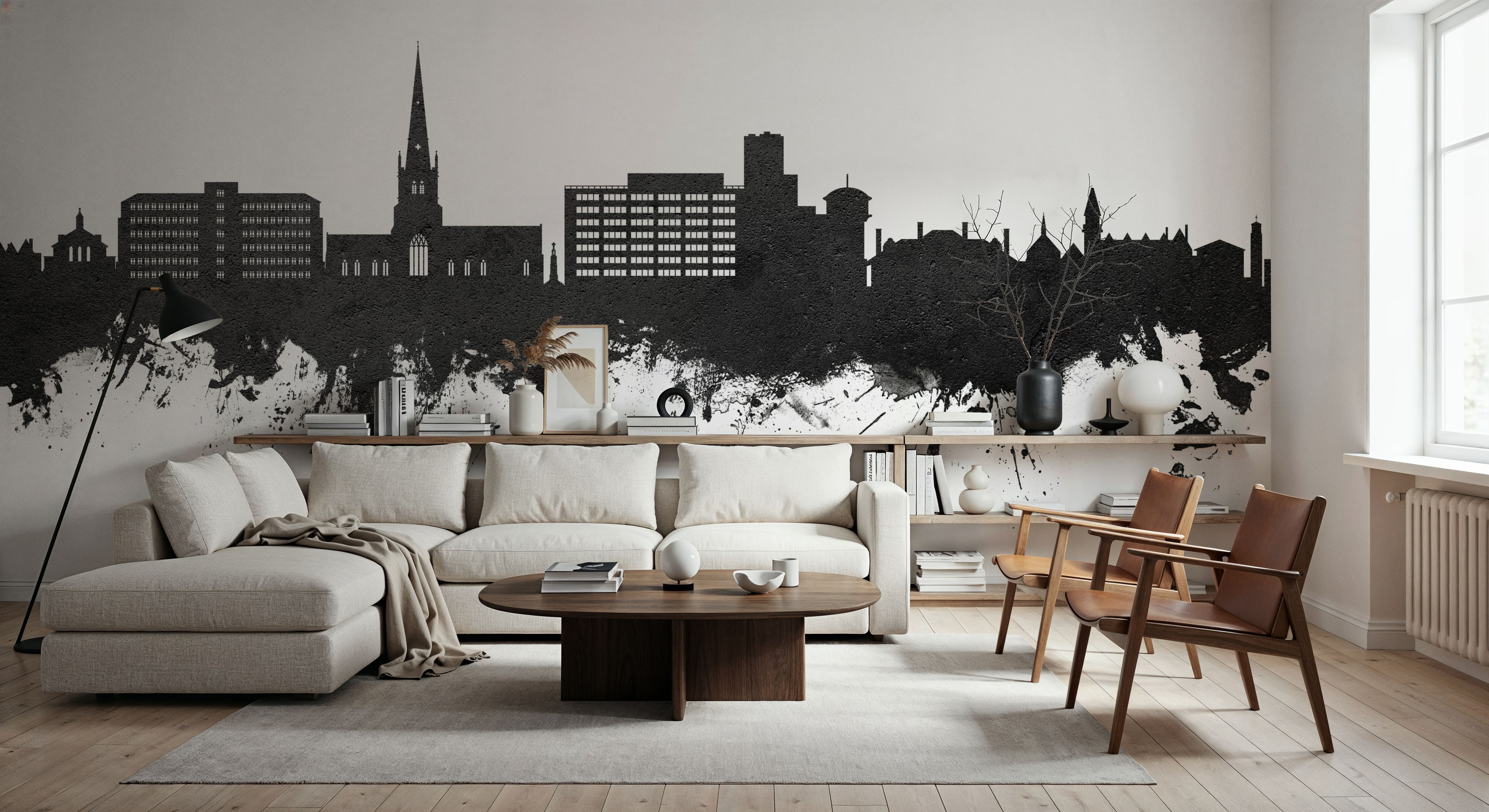 Solihull England Skyline Black & White