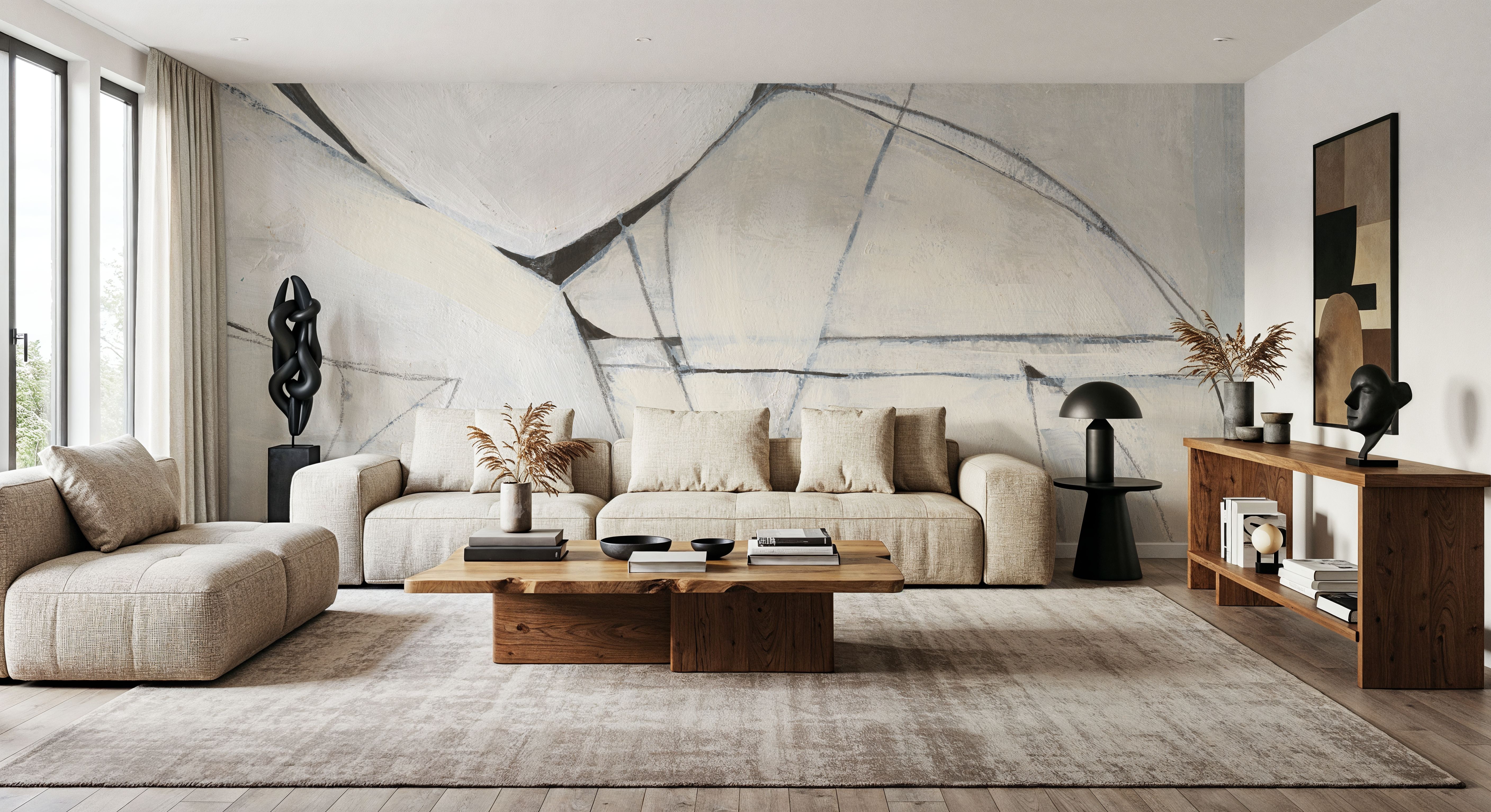 Whisper Abstract, Behang