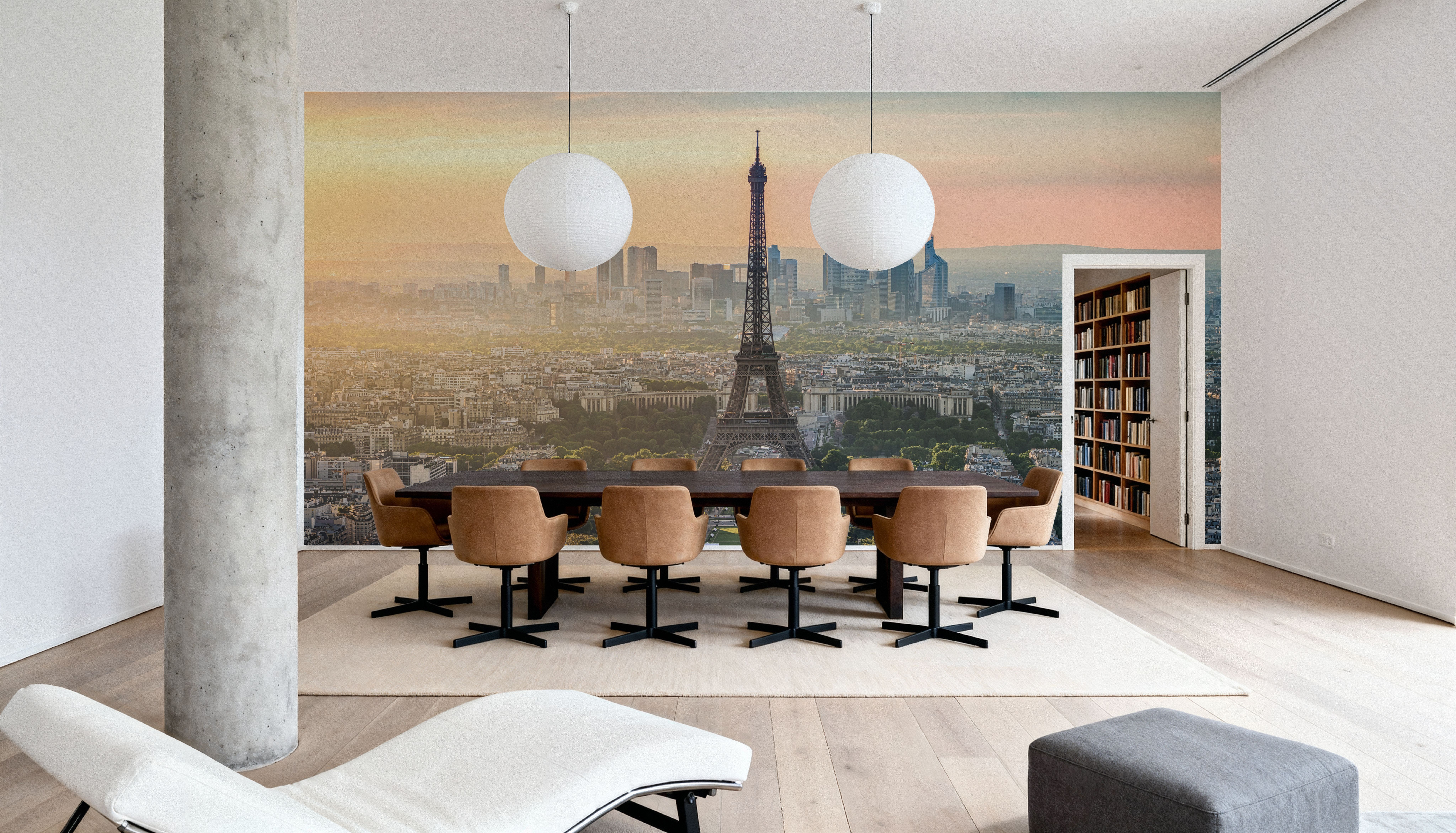 La Defense and Eiffel Tower, Wallpaper