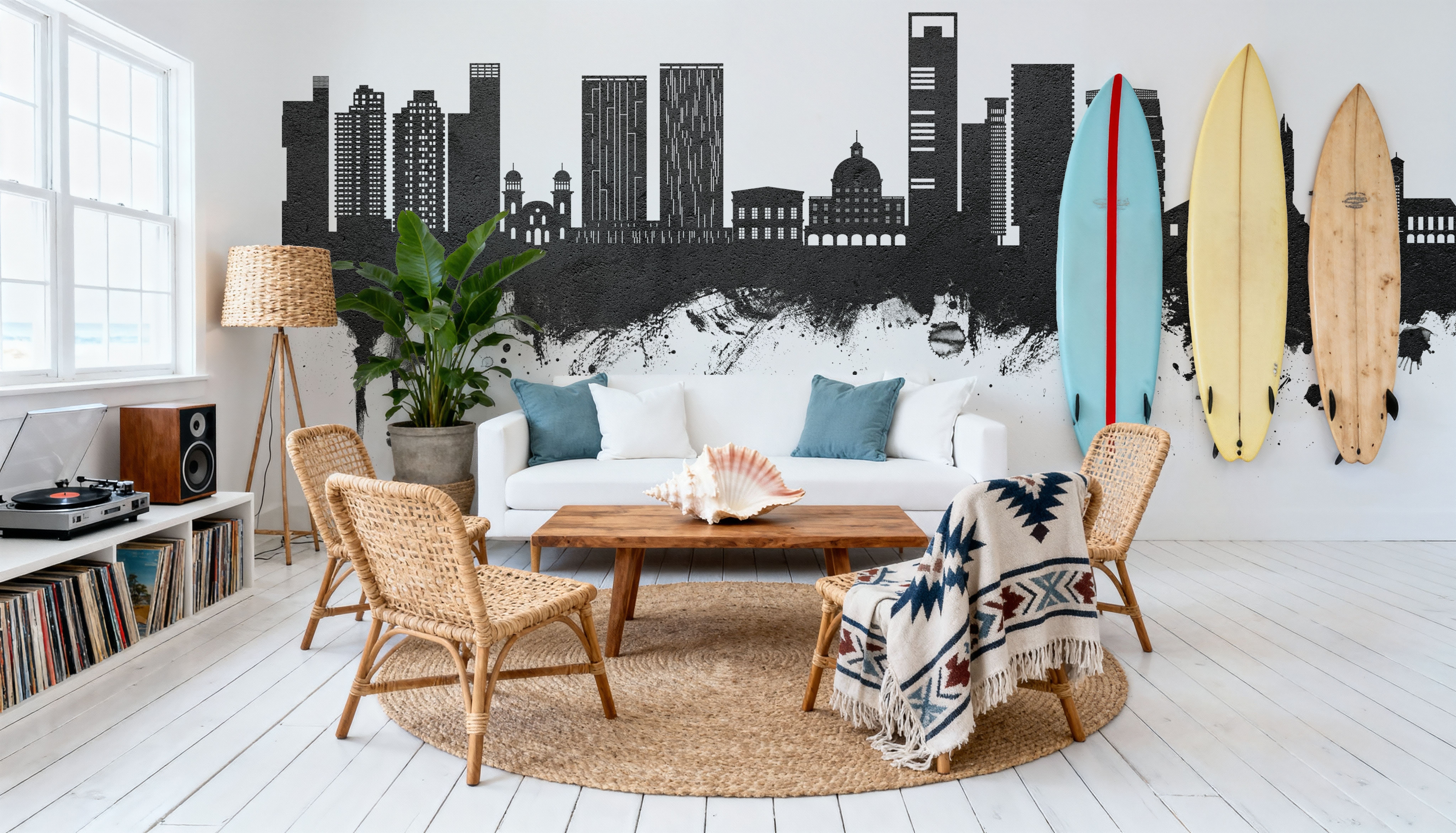 Luanda Skyline Black & White