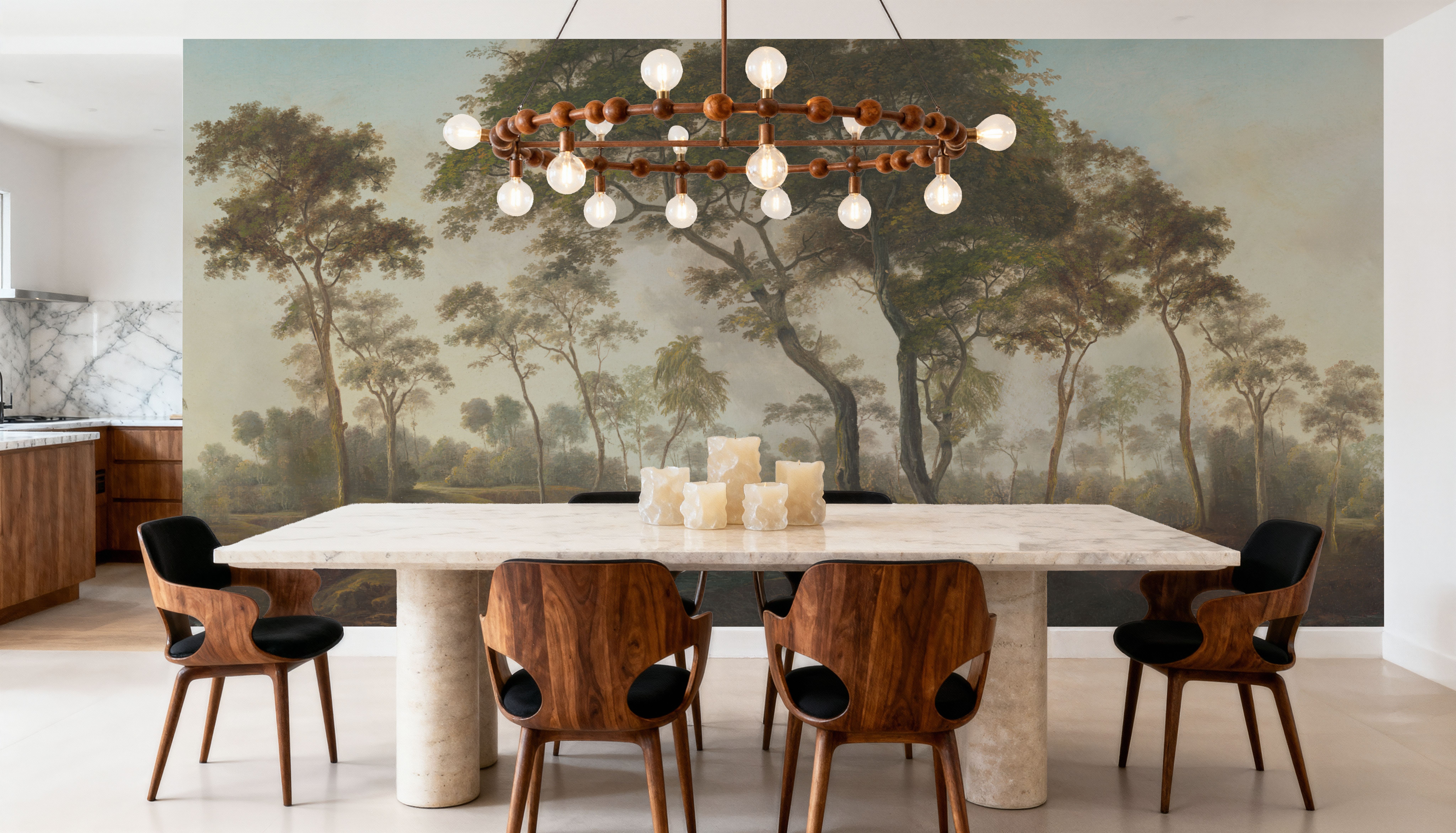 Woodland Brook, Morning Green, Wallpaper