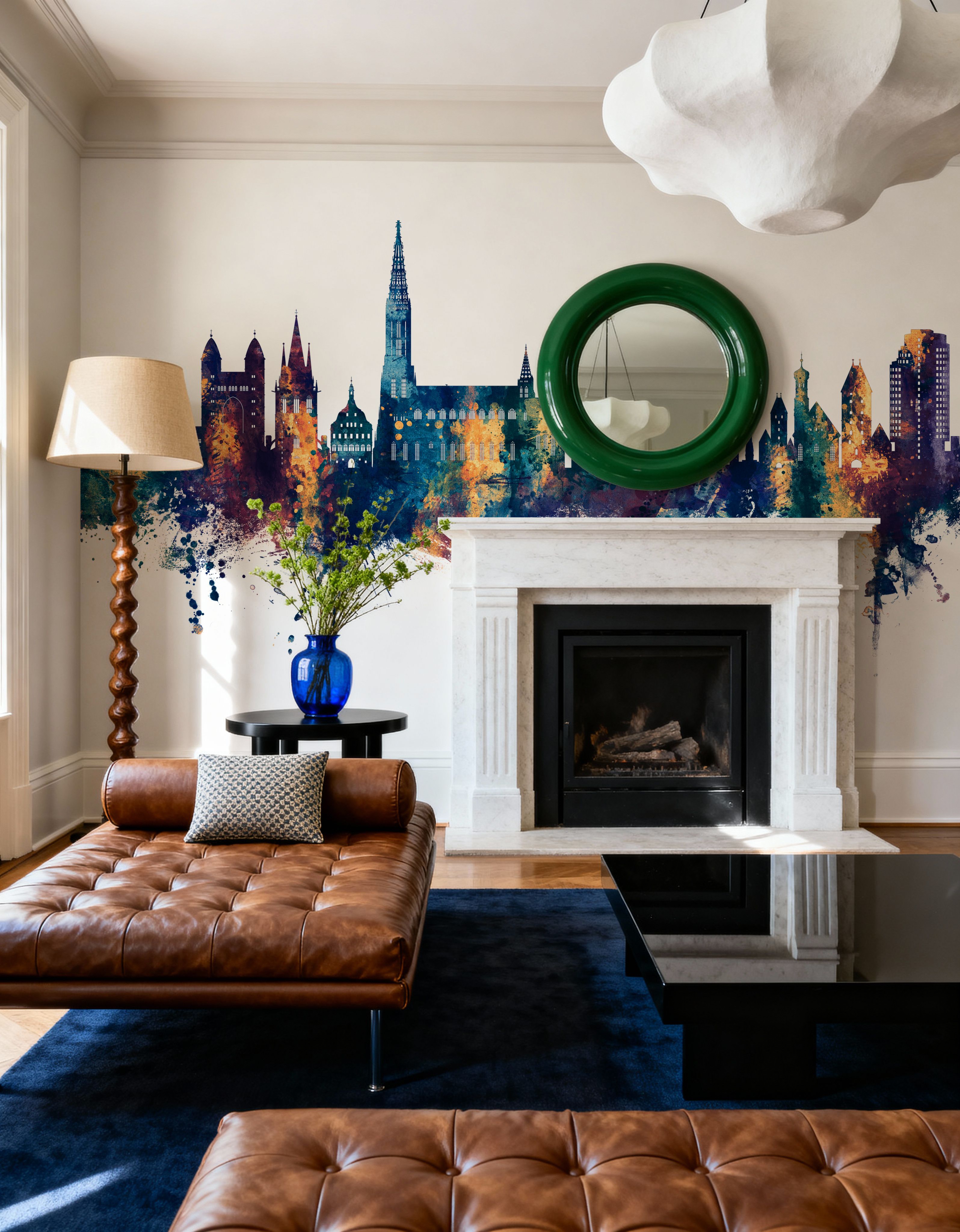 Ulm Germany Skyline Blue & Bronze