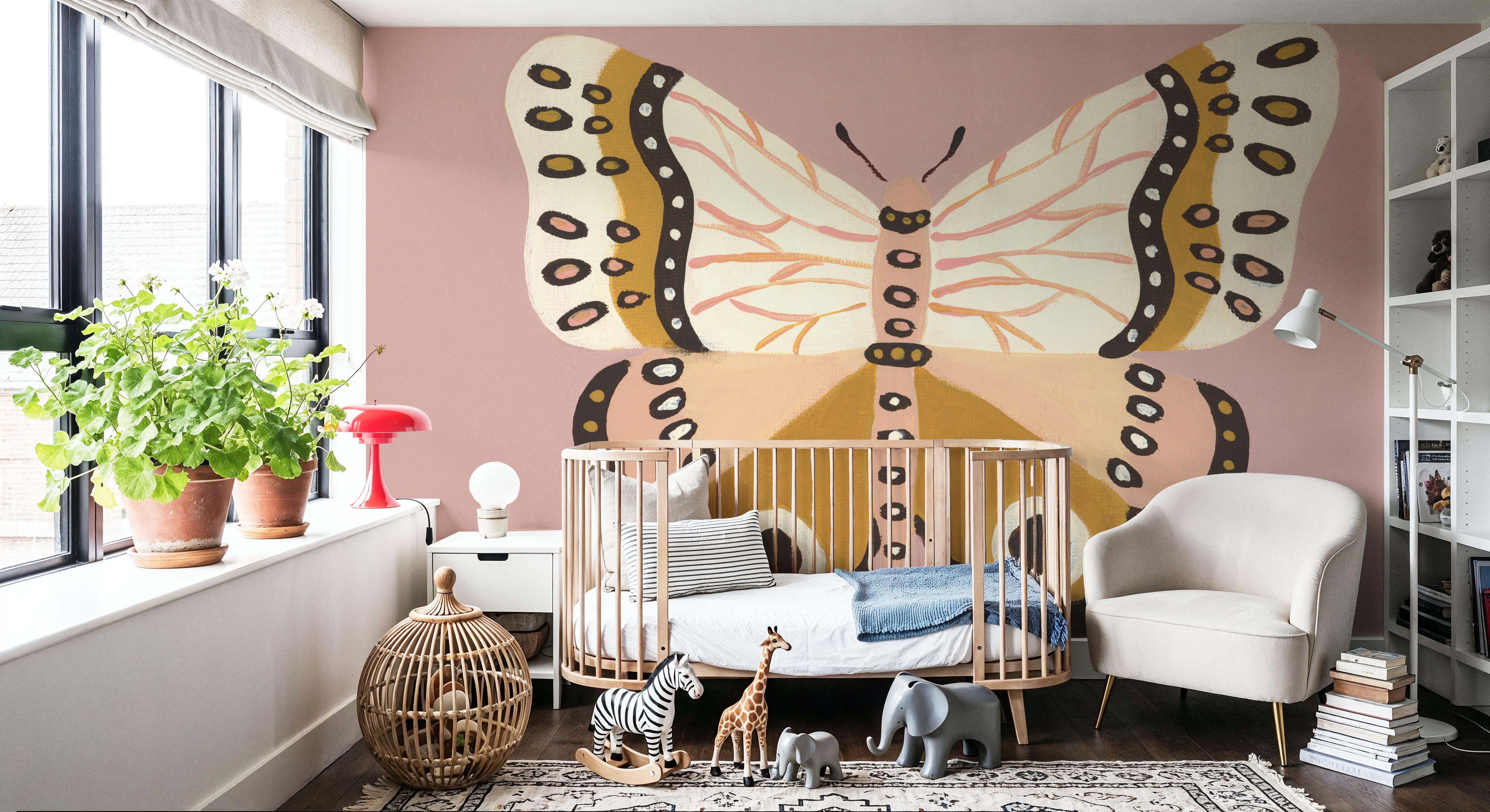 Cinnamon Butterfly Blush, Papier peint