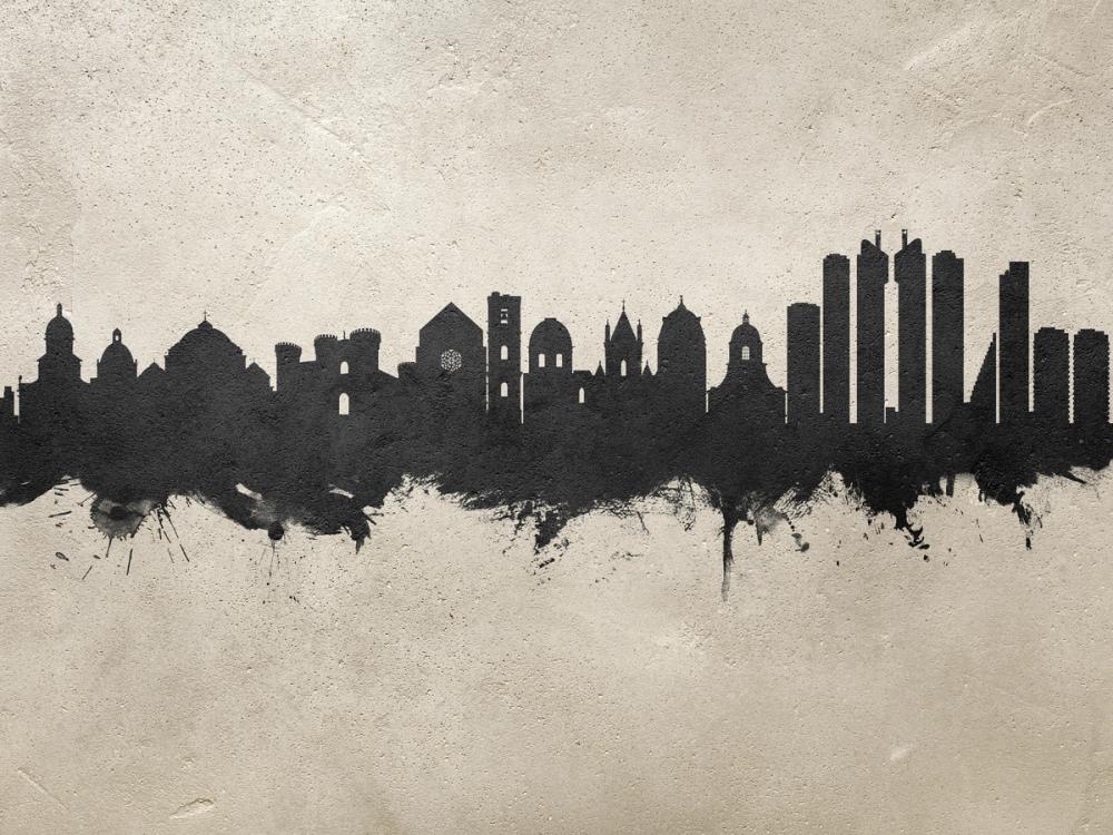 Naples Italy Skyline Concrete