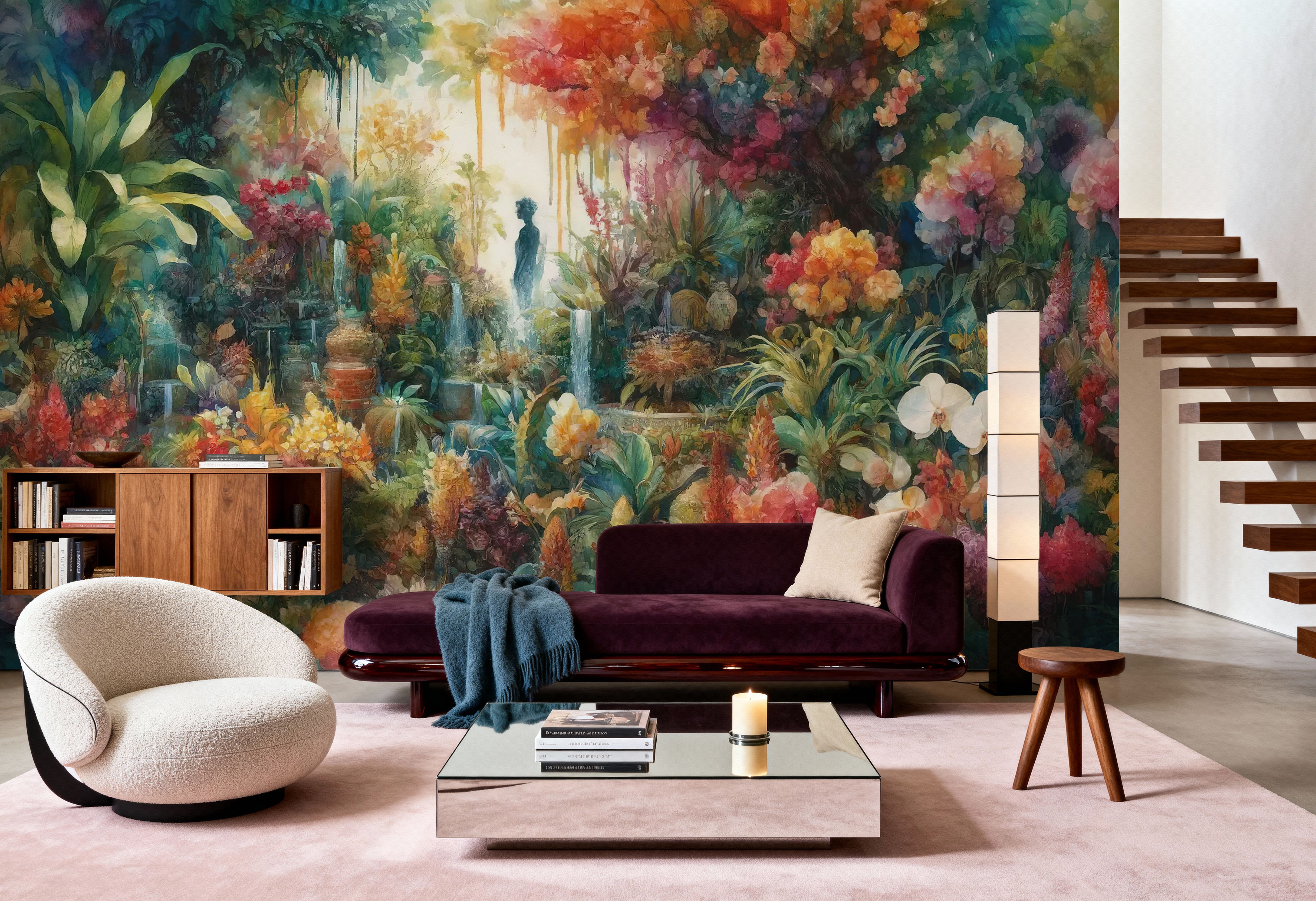 Lush Garden of Eden at Sunrise