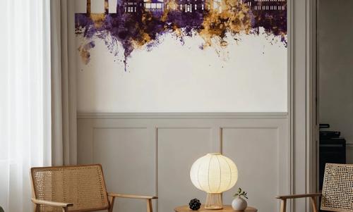 Truro England Skyline Purple & Gold