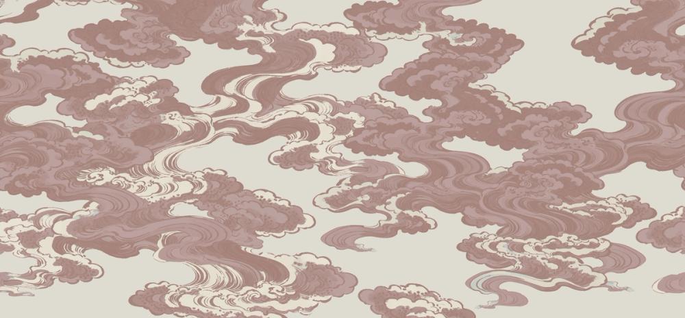 Ukiyo-e Clouds, Dusty Rose